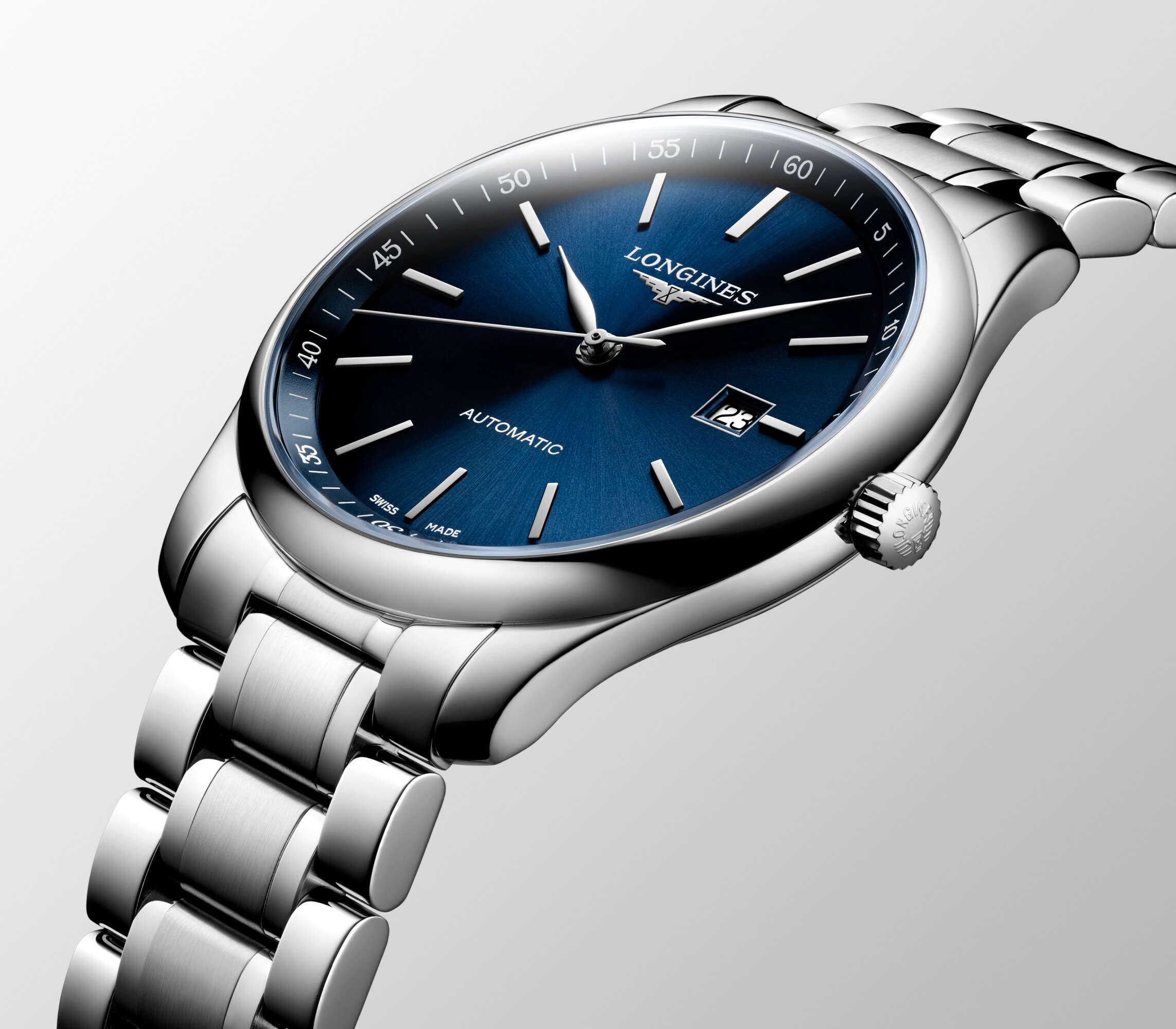 LONGINES MASTER COLLECTION Automatic, Stainless Steel, Sunray Blue