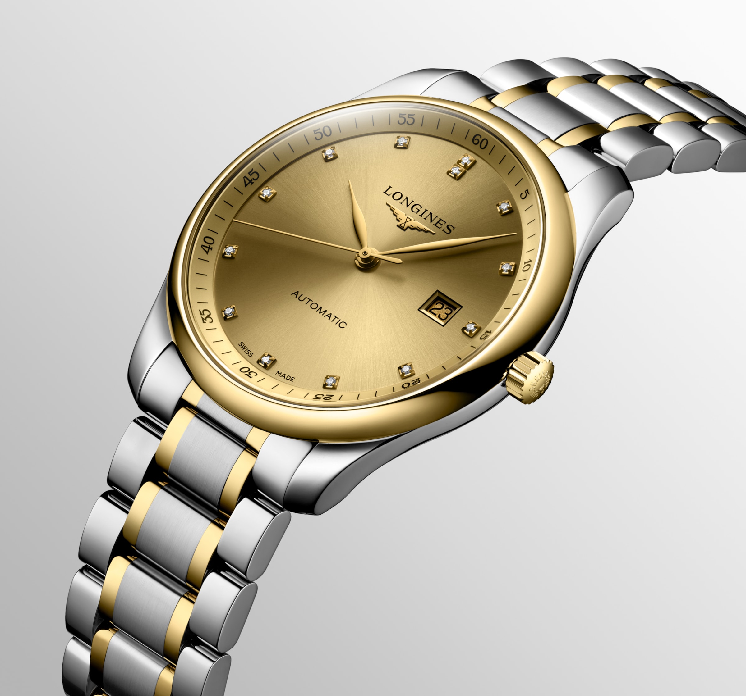 Longines MASTER COLLECTION Automatic Stainless steel and 18 karat yellow gold cap 200 Watch - L2.893.5.37.7