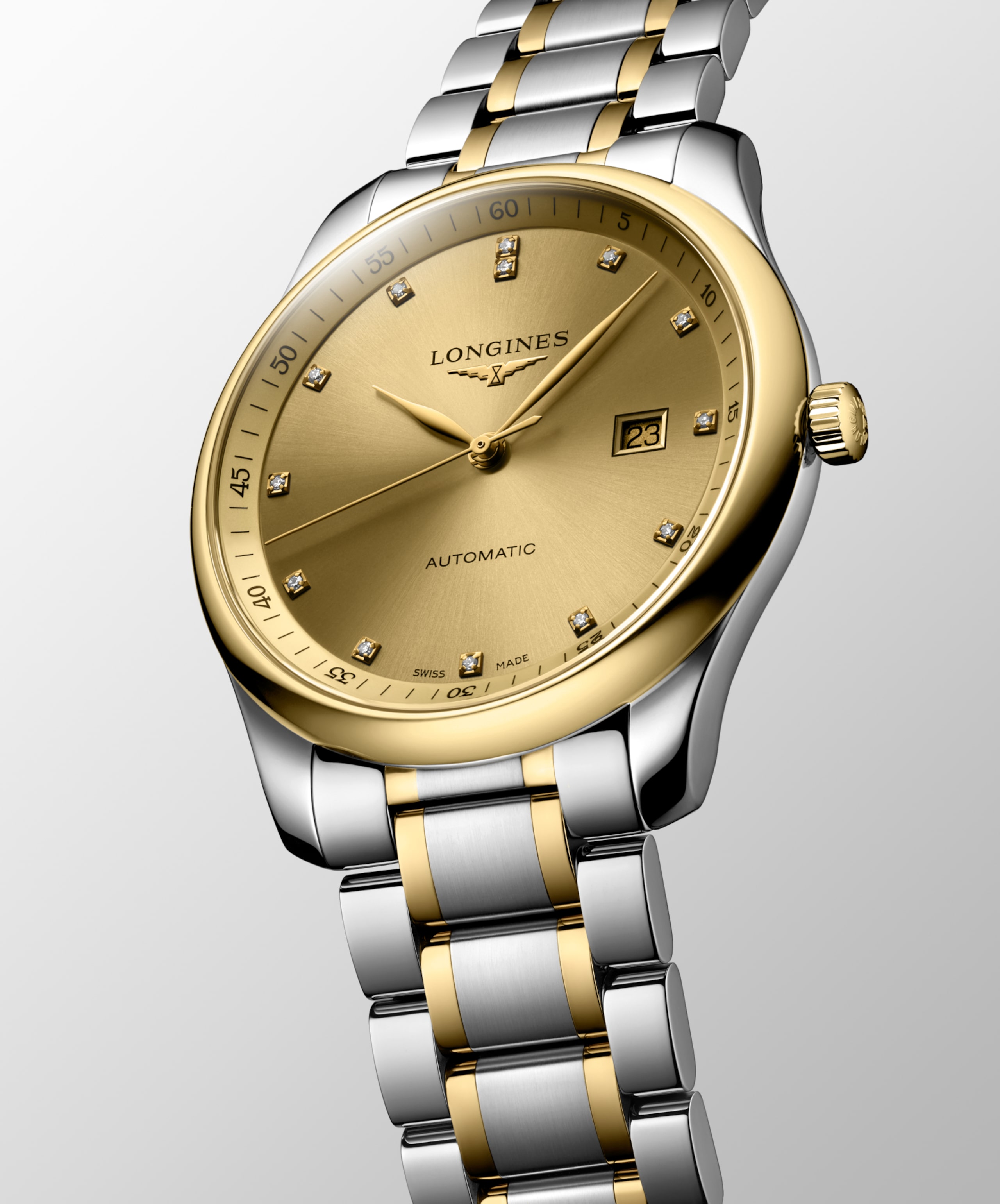 Longines MASTER COLLECTION automatique acier et coiffe en or jaune 18 carats Watch - L2.893.5.37.7