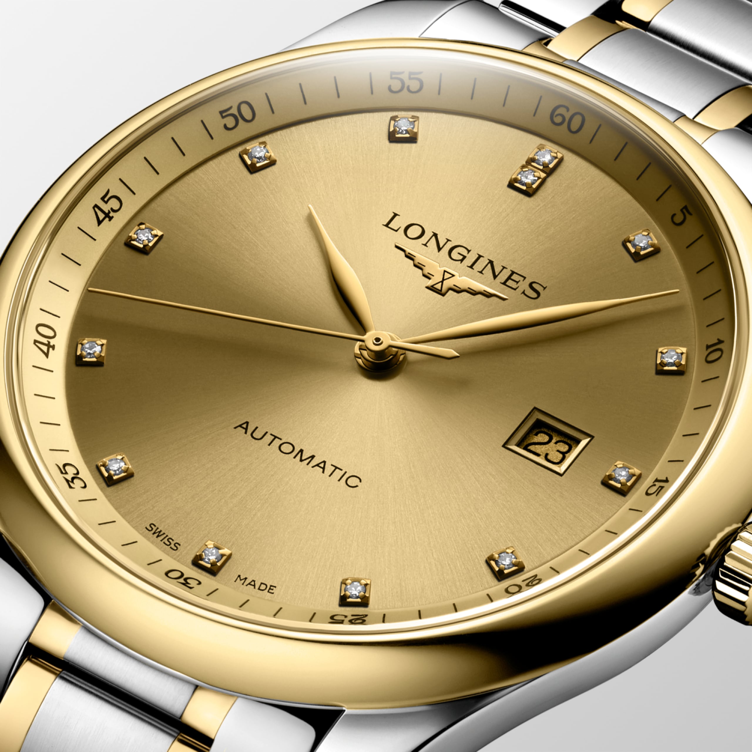 Longines MASTER COLLECTION automatique acier et coiffe en or jaune 18 carats Watch - L2.893.5.37.7