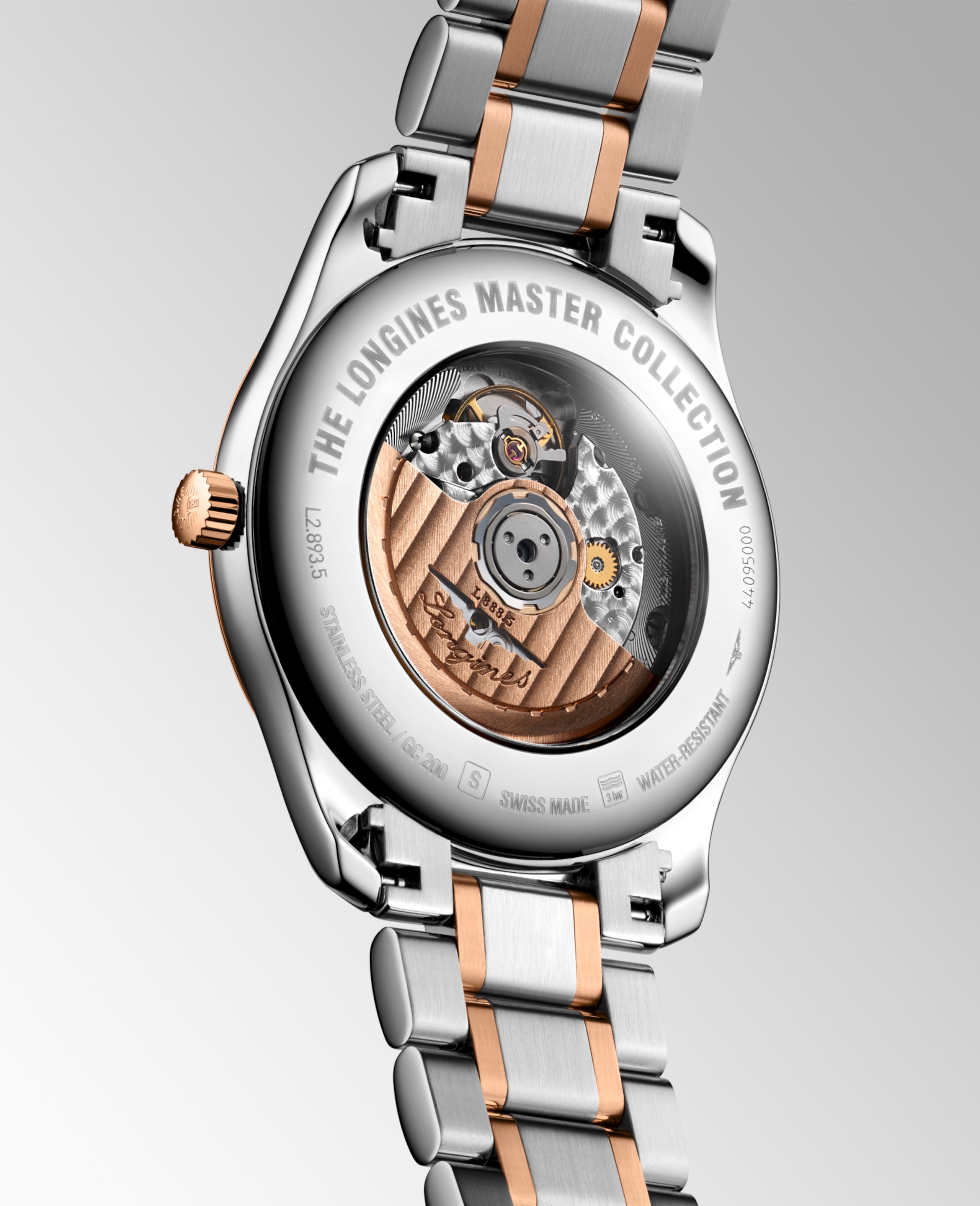 Longines master collection automatik edelstahl mit 18 karat roségold cap 200 Watch - l2.893.5.77.7