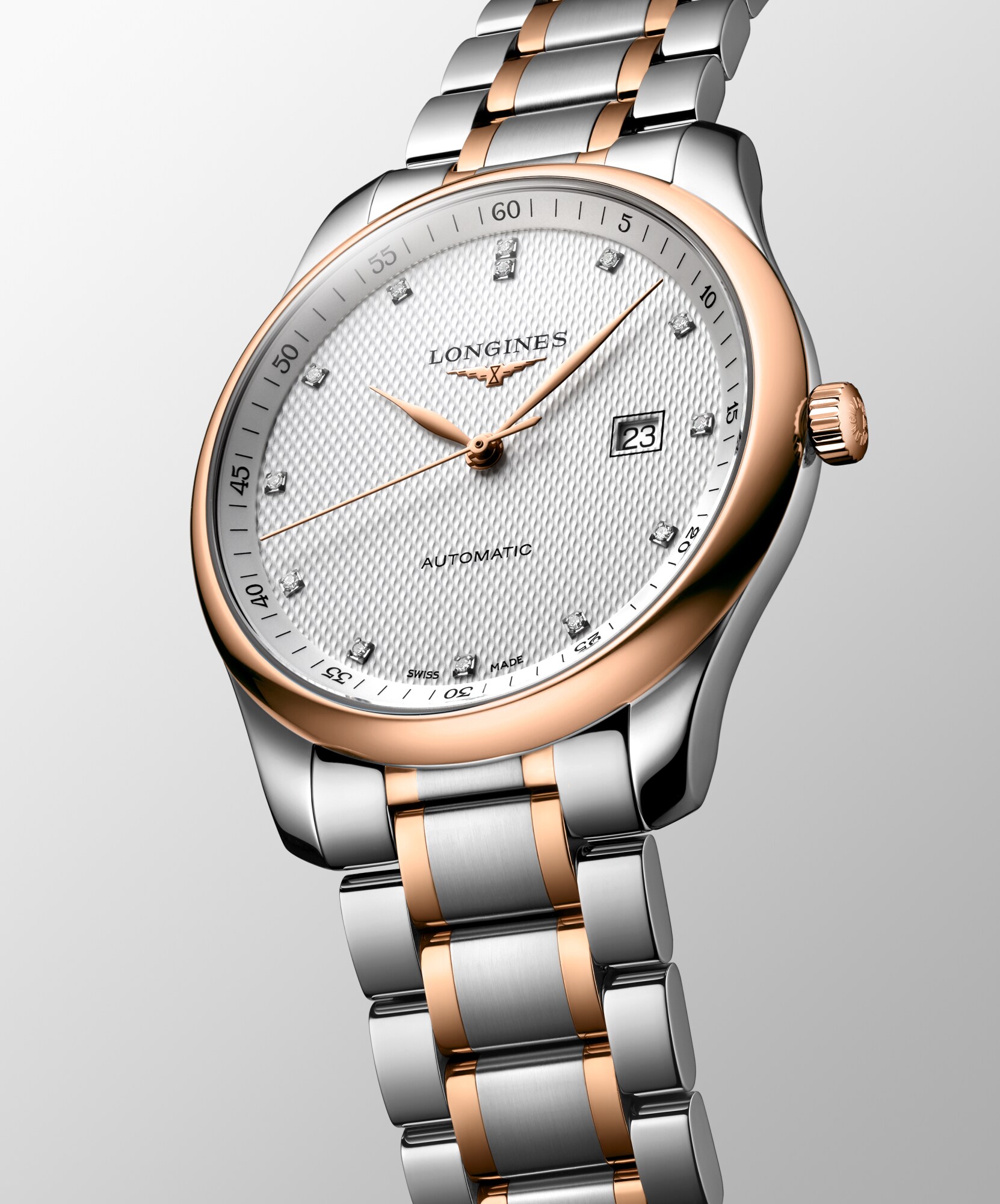 LONGINES MASTER COLLECTION Automatic, Stainless Steel And Rose