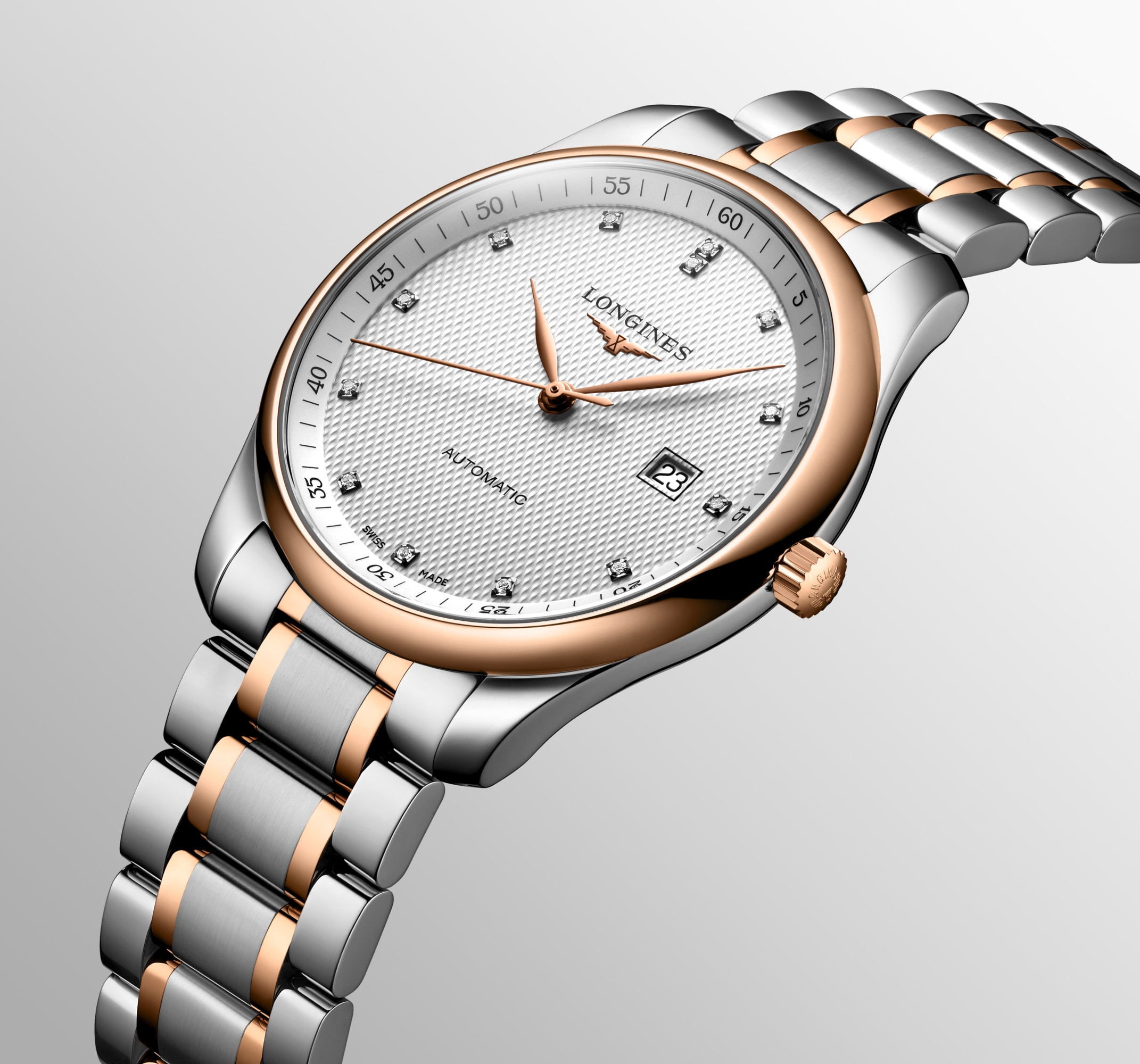 LONGINES MASTER COLLECTION Automatic, Stainless Steel And Rose