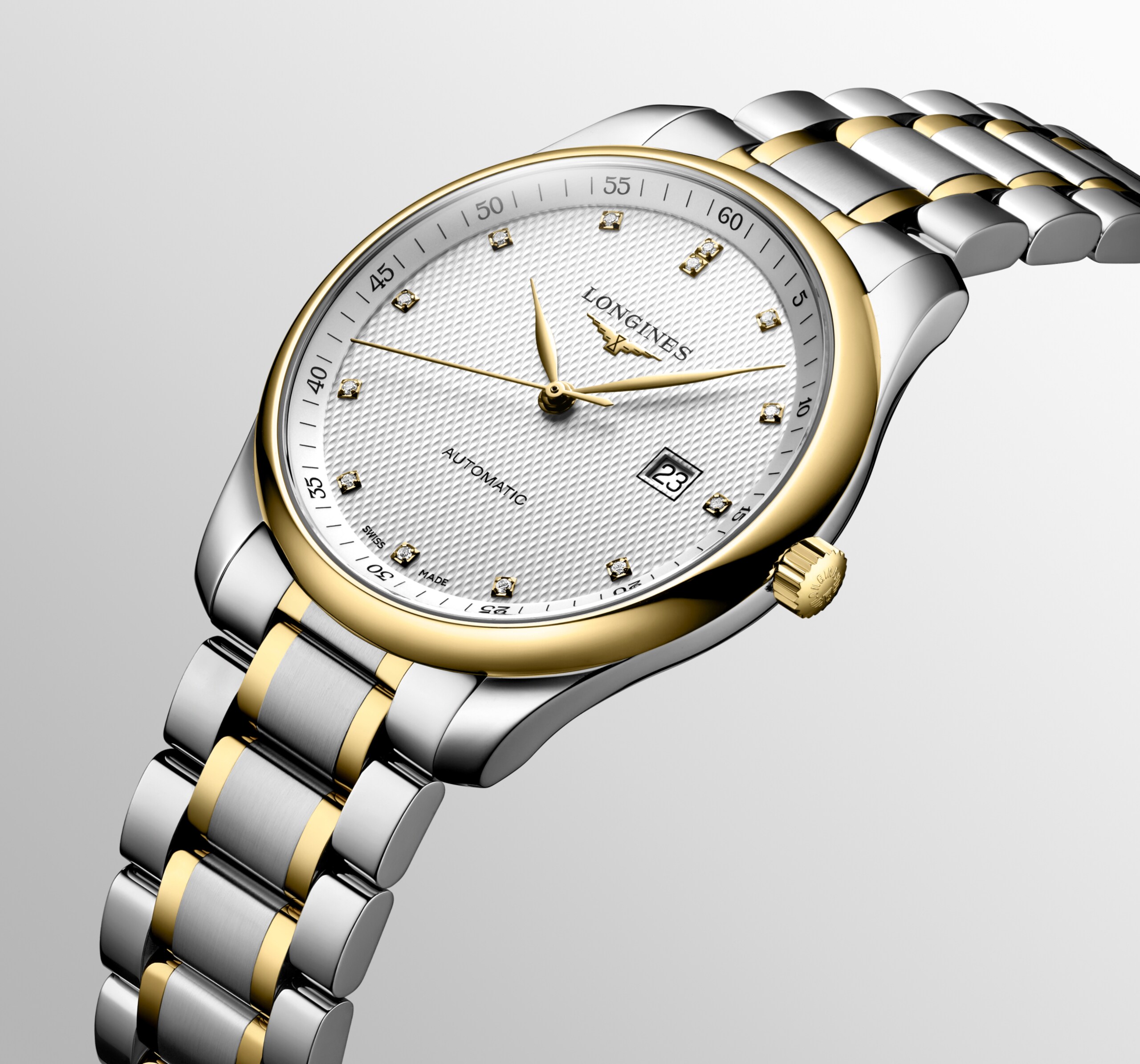 Longines ロンジン マスターコレクション 自動巻 ステンレススチール&18kイエローゴールドgc200 Watch - L2.893.5.97.7