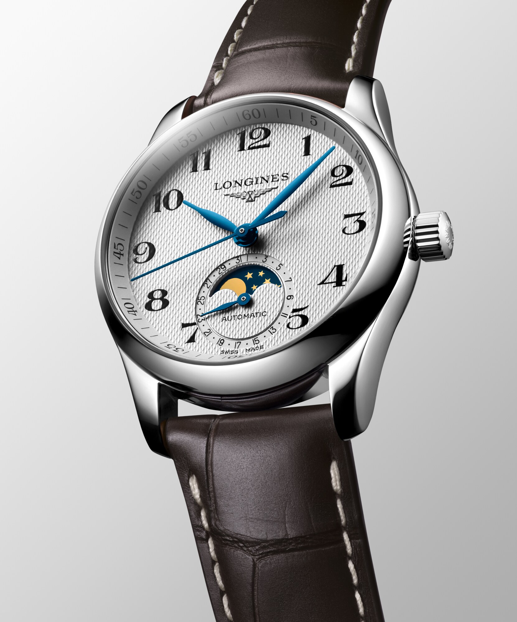 LONGINES MASTER COLLECTION MOONPHASE 自動巻、ステンレス