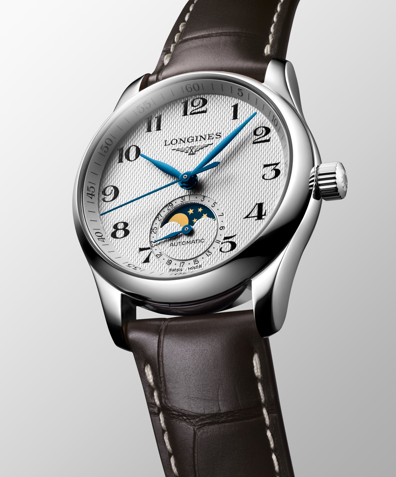 LONGINES MASTER COLLECTION MOONPHASE 自動巻、ステンレススティール