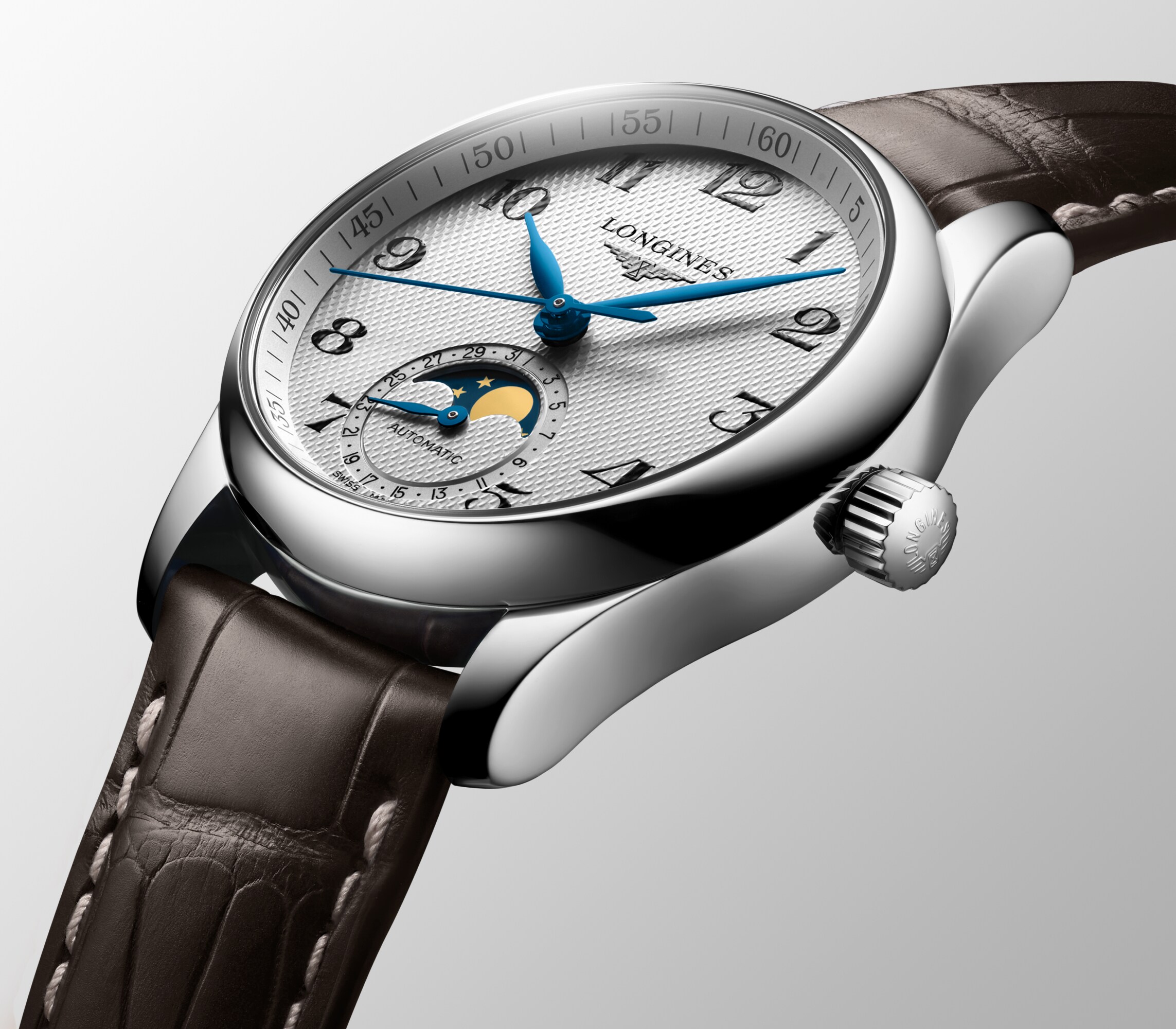 LONGINES MASTER COLLECTION MOONPHASE 自動巻、ステンレススティール