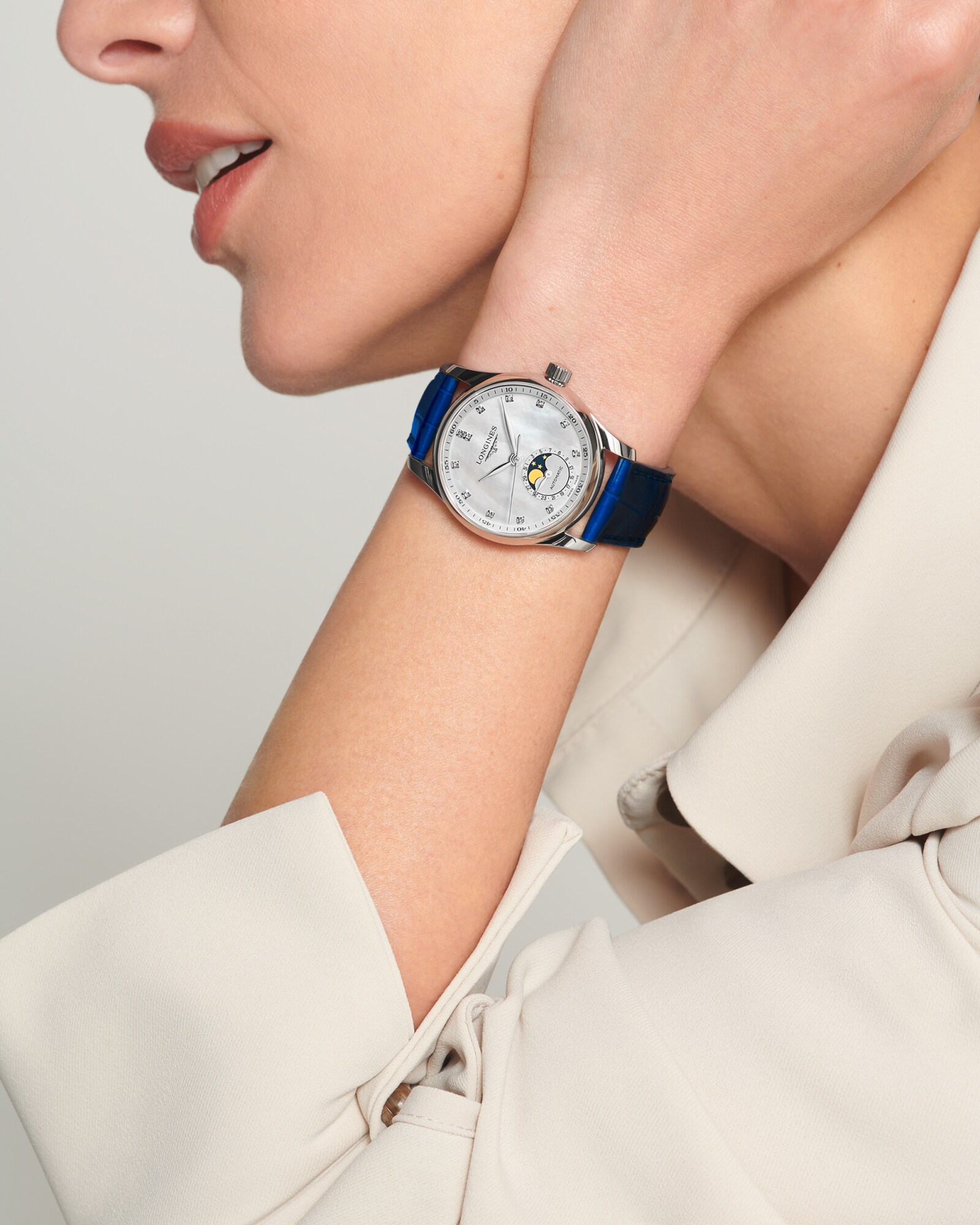 LONGINES MASTER COLLECTION MOONPHASE 自動巻、ステンレス