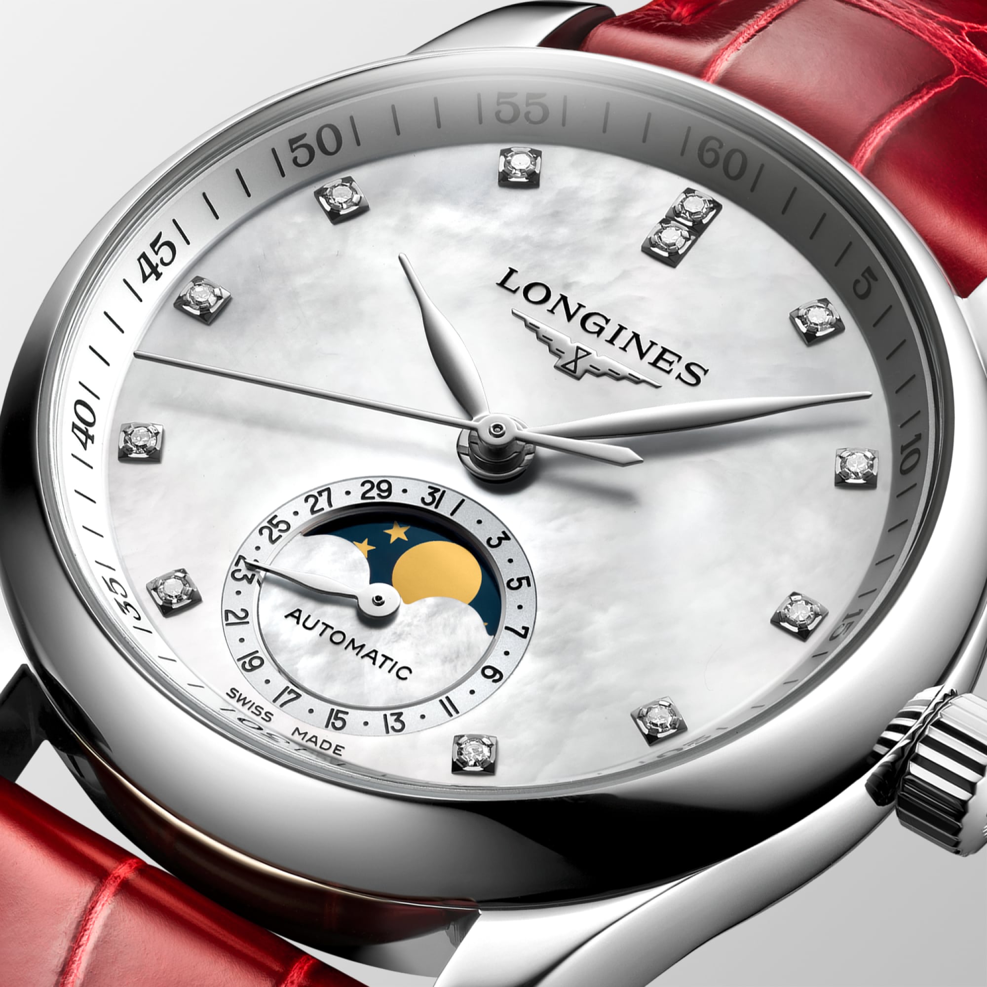 LONGINES MASTER COLLECTION MOONPHASE Automatic, Stainless Steel