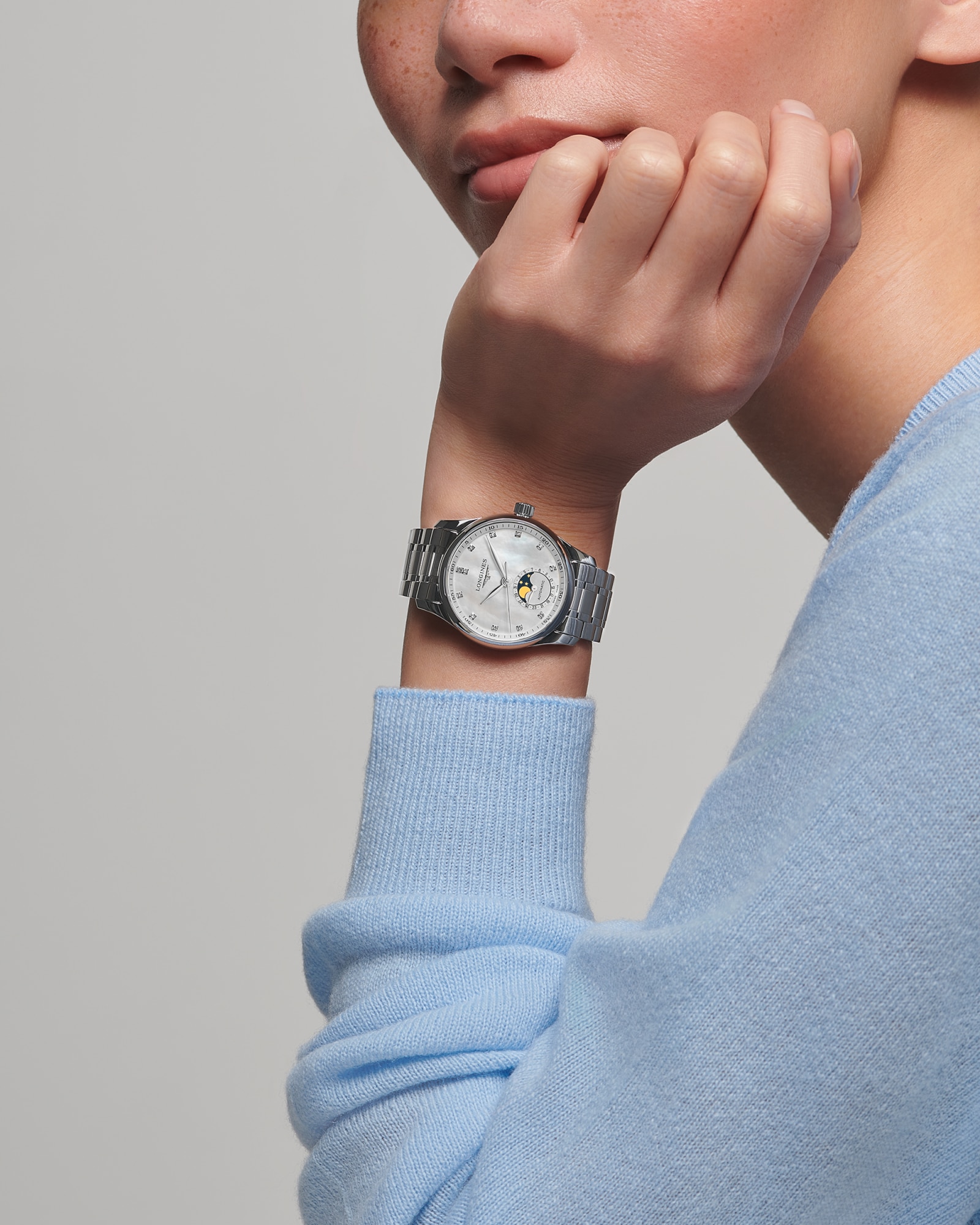 LONGINES MASTER COLLECTION MOONPHASE Automatyczny, Stal Szlachetna