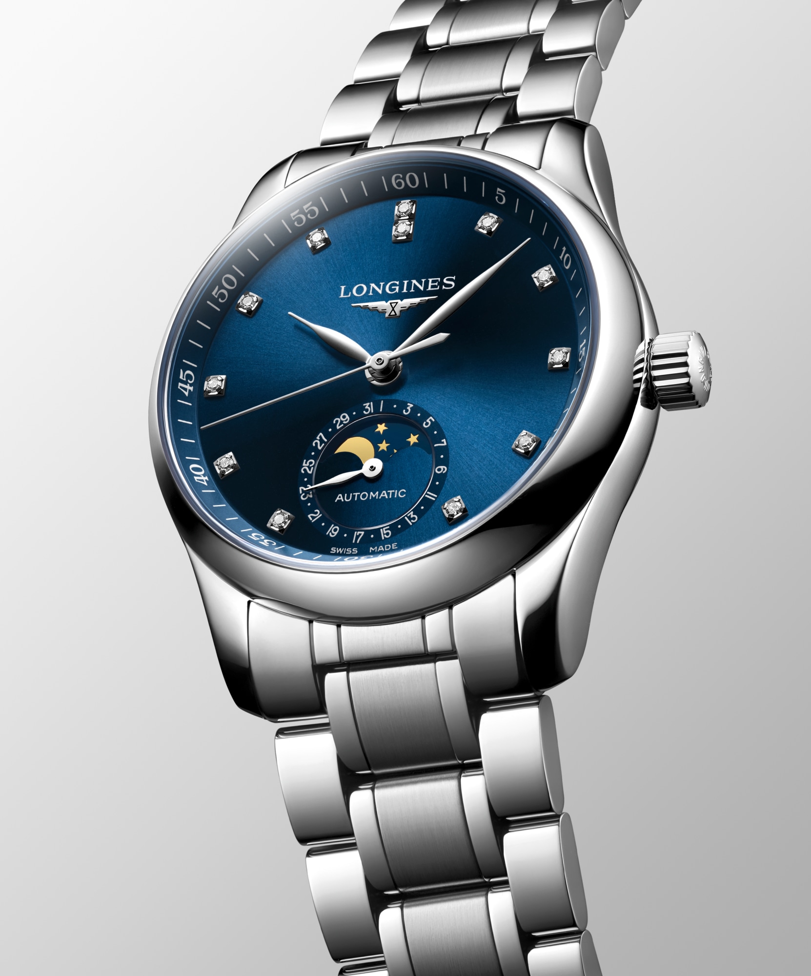 LONGINES MASTER COLLECTION MOONPHASE Automatic, Stainless Steel