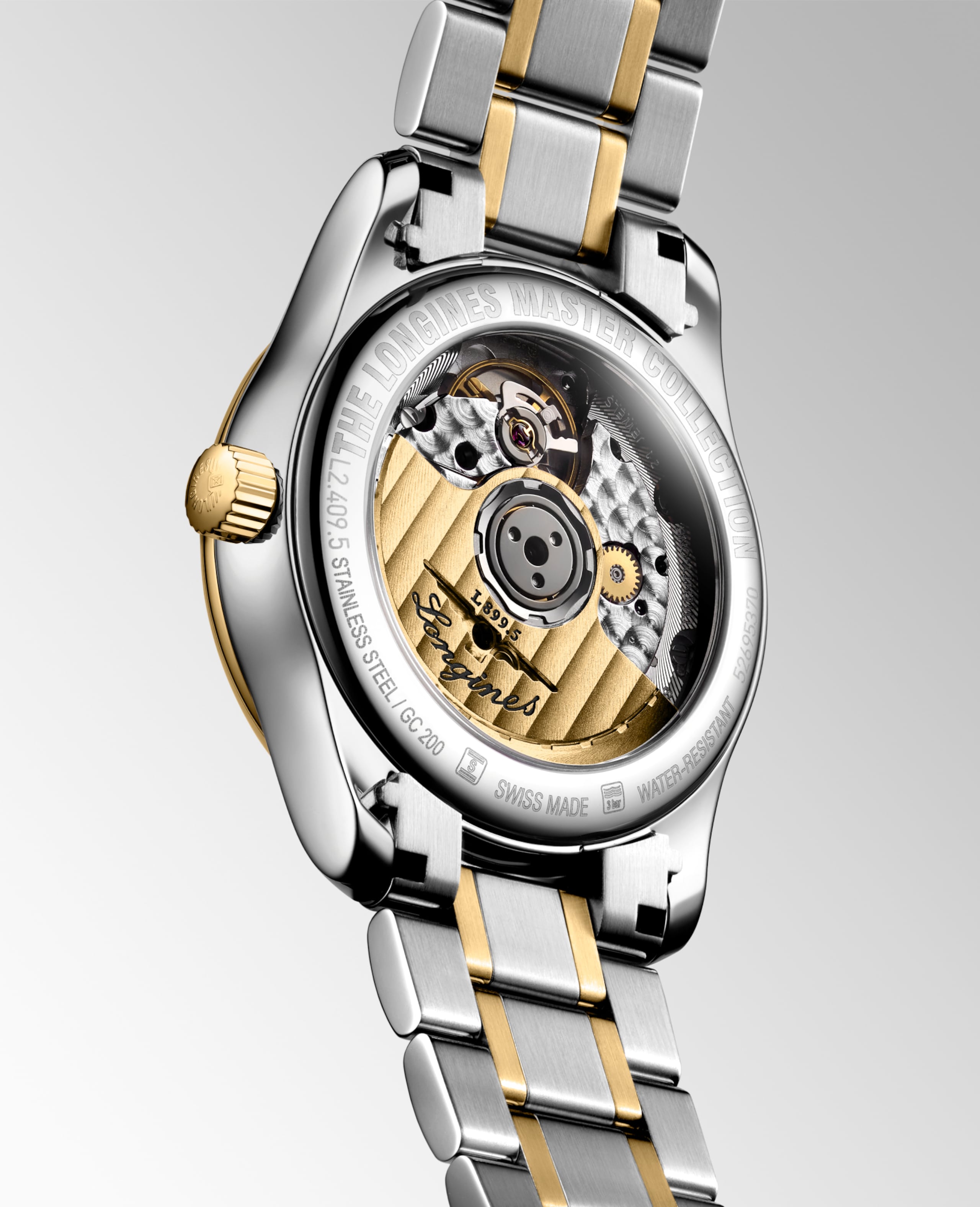 Longines MASTER COLLECTION MOONPHASE automatic stainless steel and 18 karat yellow gold cap 200 Watch - L2.409.5.87.7