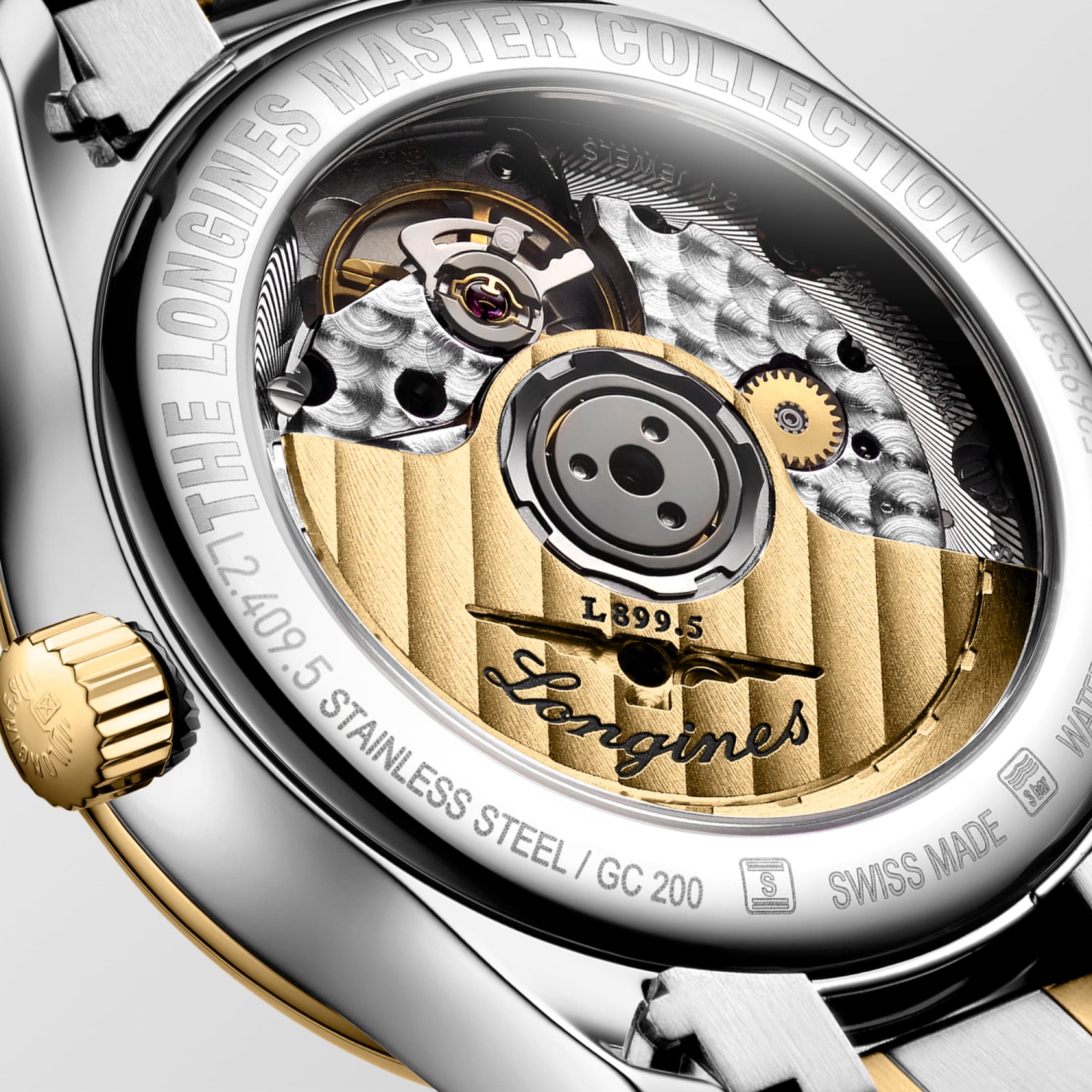 Longines MASTER COLLECTION MOONPHASE automatic stainless steel and 18 karat yellow gold cap 200 Watch - L2.409.5.87.7