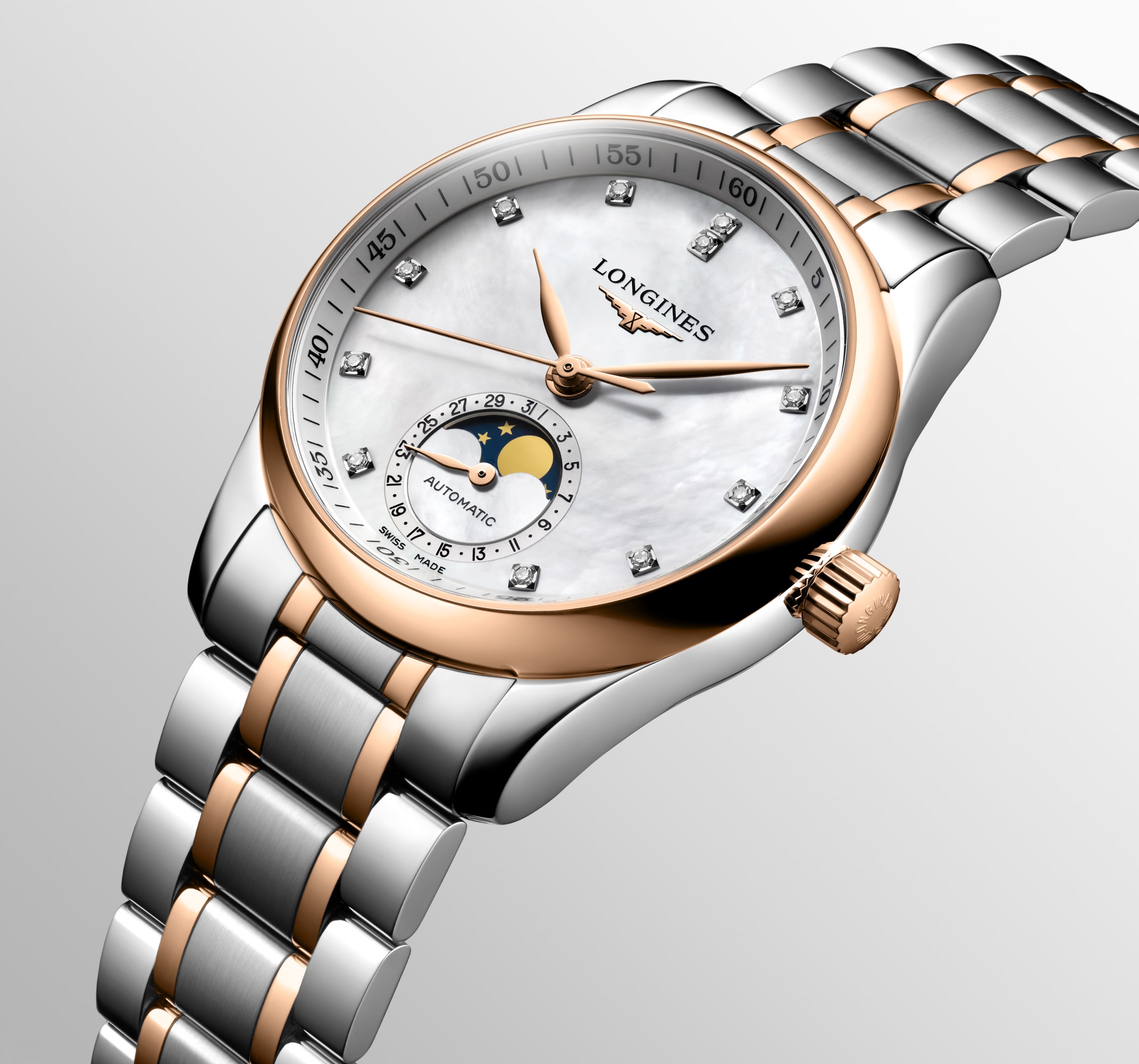 LONGINES MASTER COLLECTION MOONPHASE Automatic, Stainless Steel