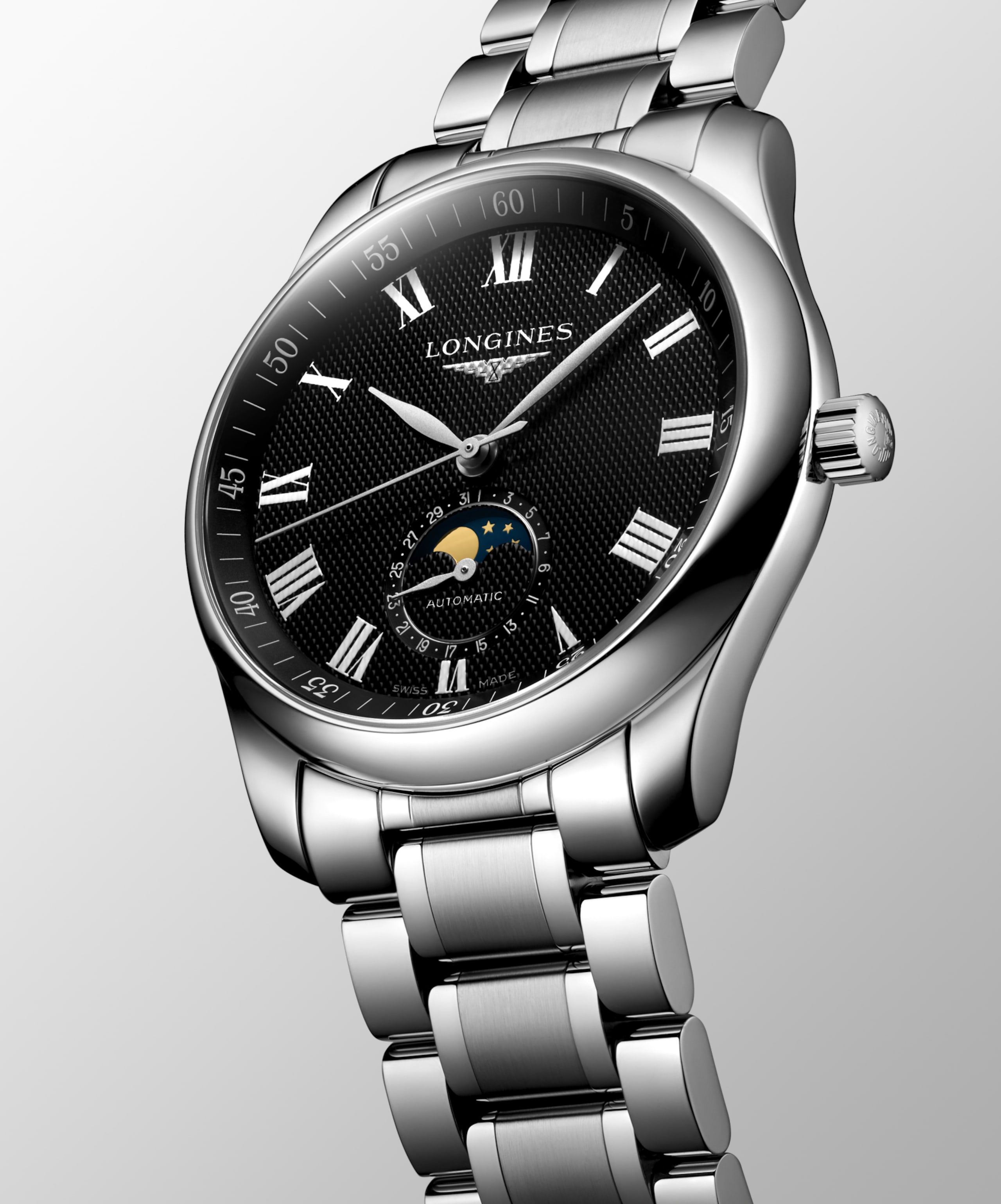Longines MASTER COLLECTION MOONPHASE Automatik Edelstahl Watch - L2.909.4.51.6