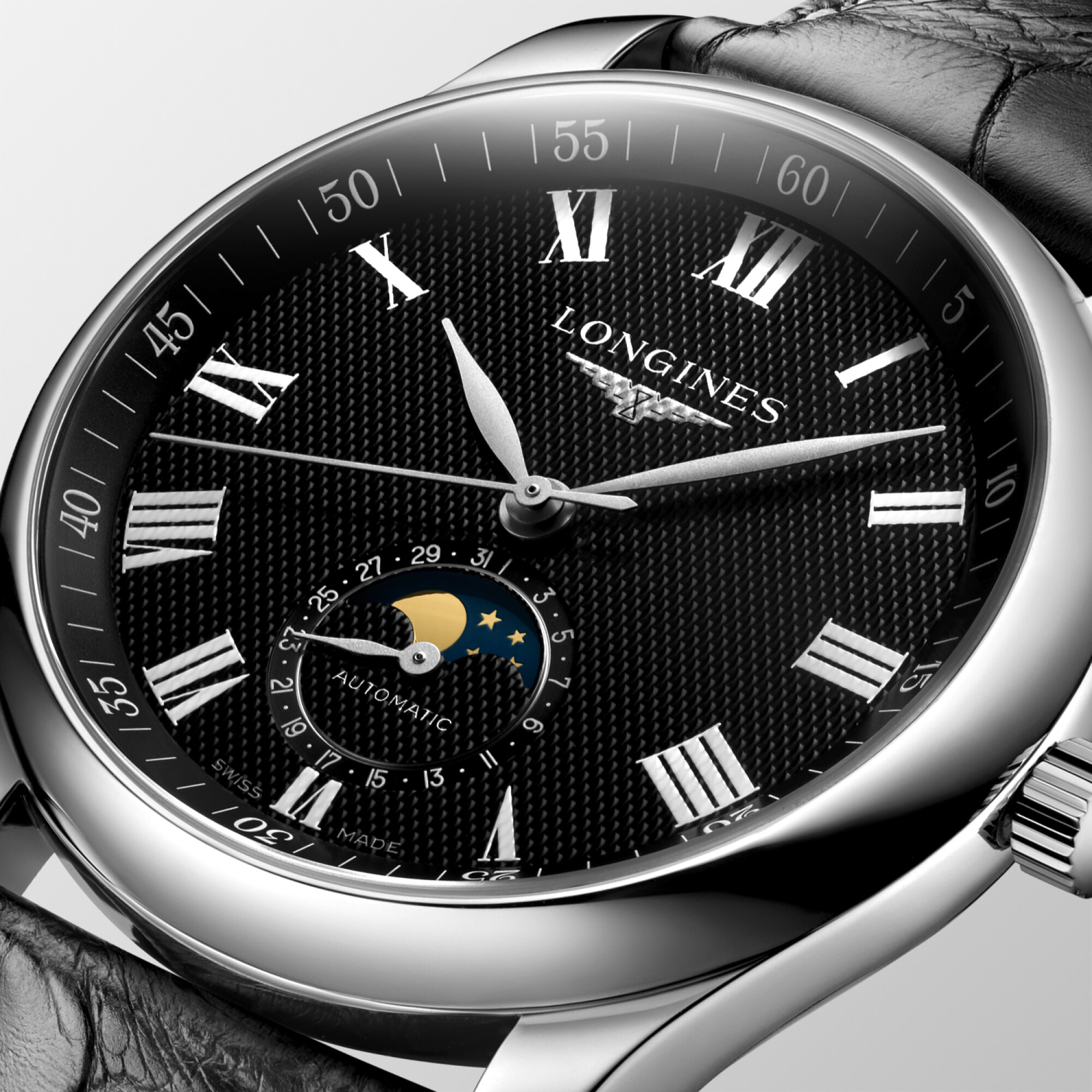 LONGINES MASTER COLLECTION MOONPHASE 自動巻、ステンレススティール