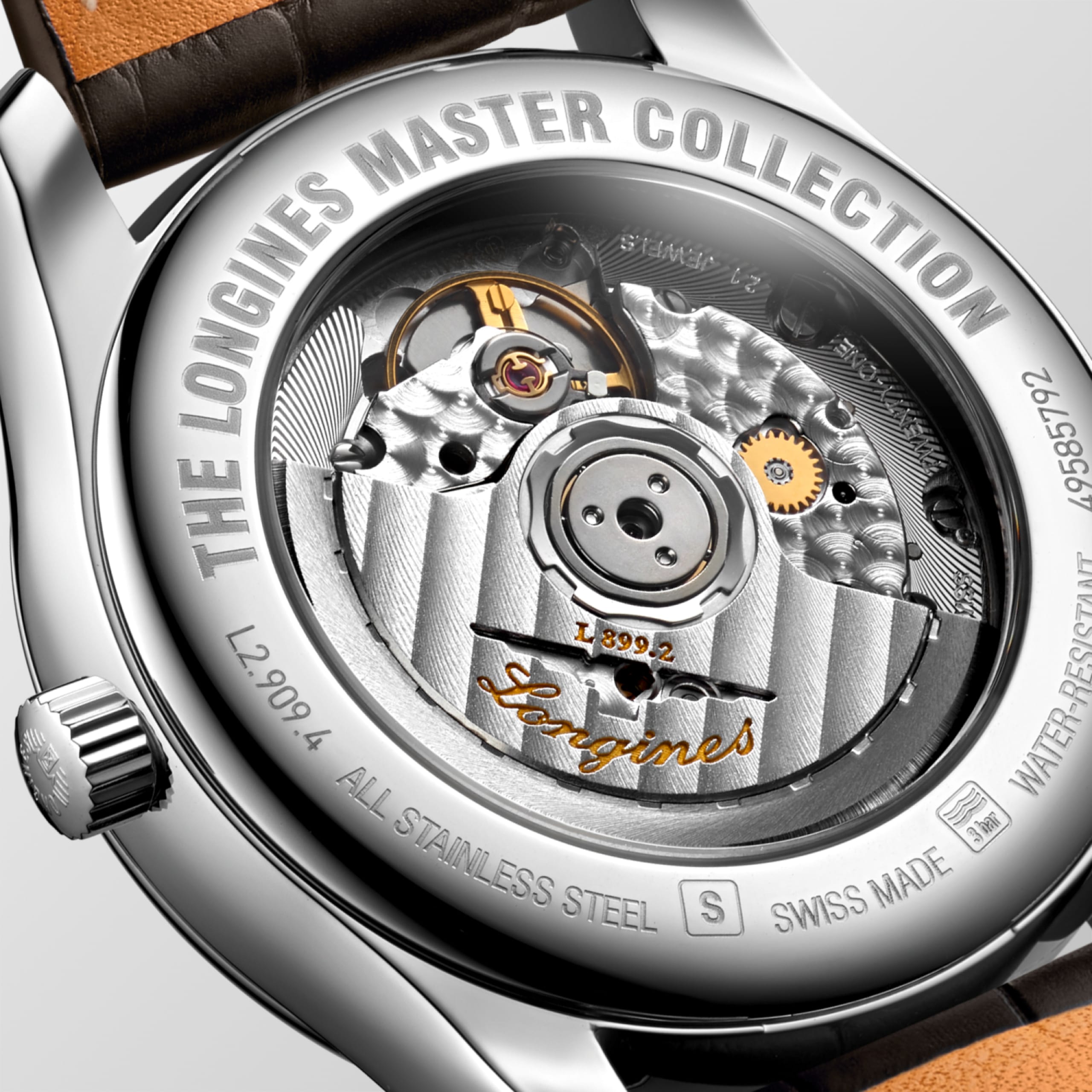 Longines MASTER COLLECTION MOONPHASE automatico acciaio inossidabile Watch - L2.909.4.51.7