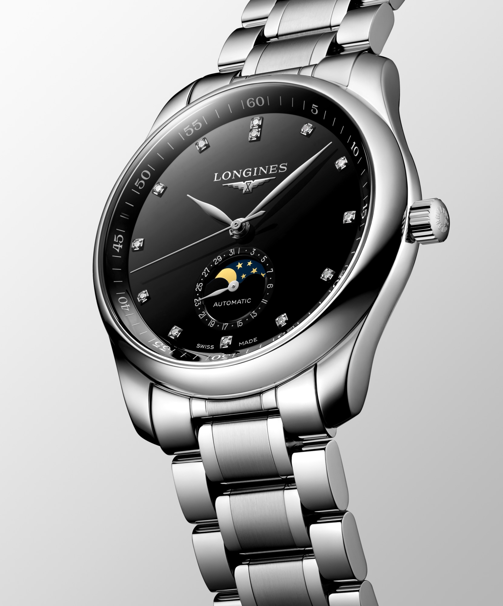 LONGINES MASTER COLLECTION MOONPHASE | Ø 40.00 mm, ブラック