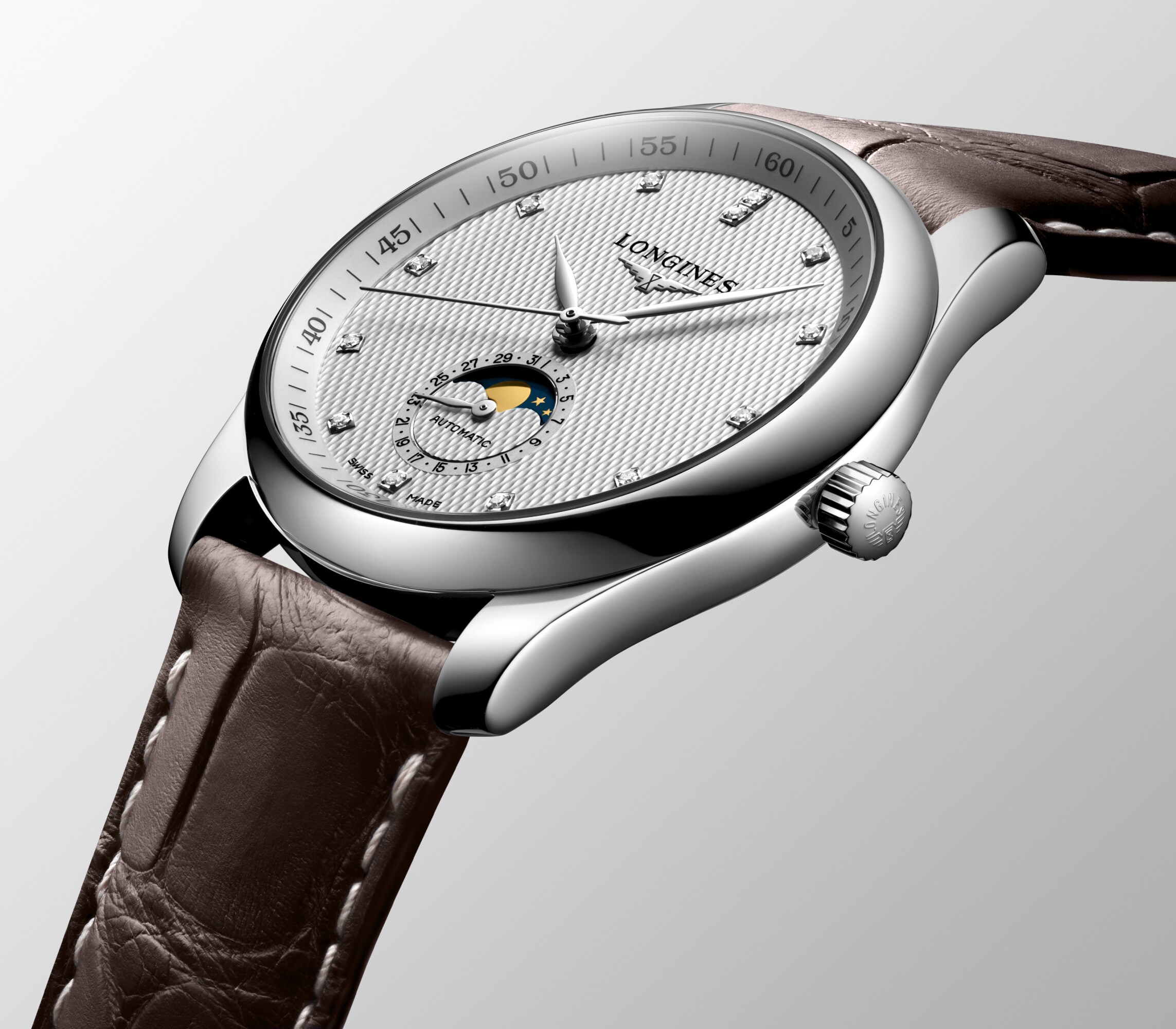 LONGINES MASTER COLLECTION MOONPHASE 自動巻、ステンレス