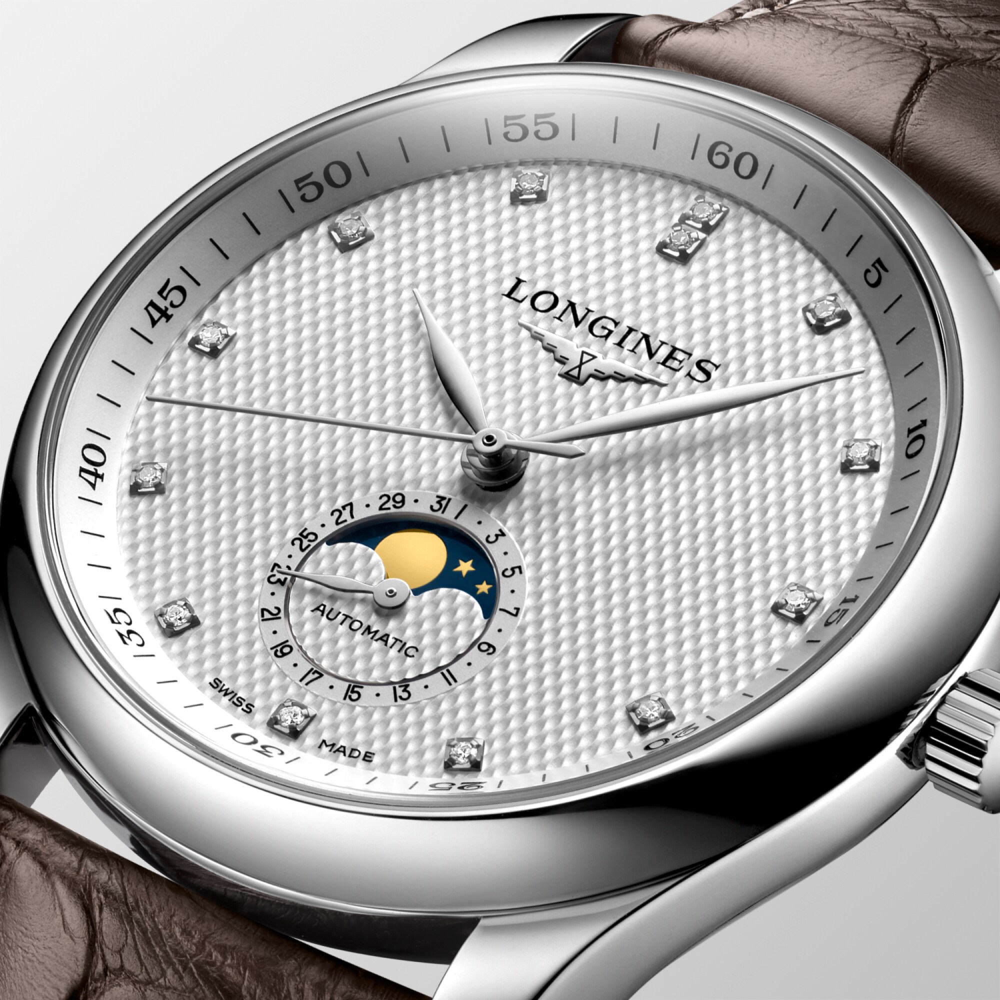LONGINES MASTER COLLECTION MOONPHASE 自動巻、ステンレススティール
