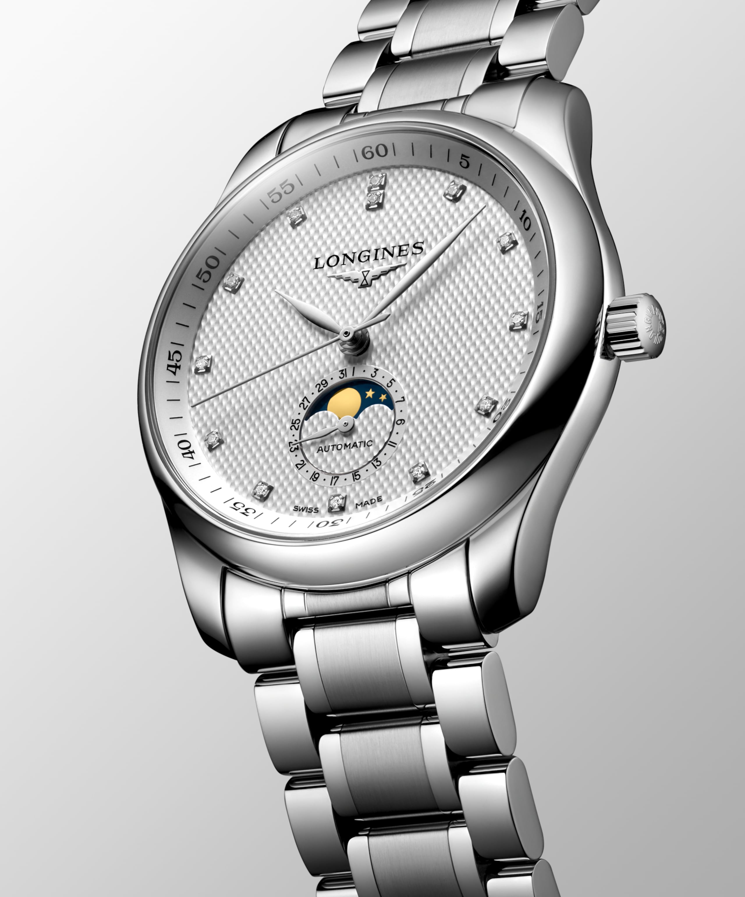 Longines MASTER COLLECTION MOONPHASE automatic stainless steel Watch - L2.909.4.77.6