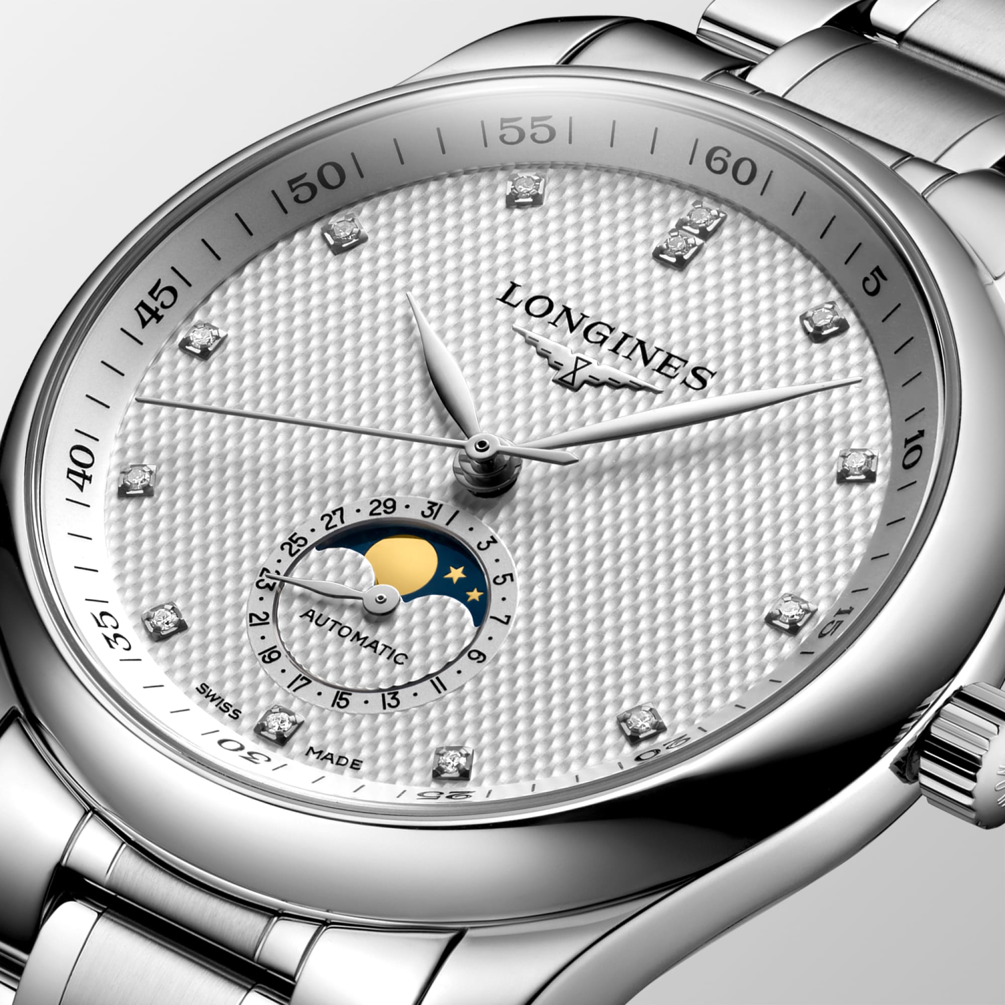 LONGINES MASTER COLLECTION MOONPHASE 自動巻、ステンレス LONGINES MASTER COLLECTION MOONPHASE 自動巻、ステンレス