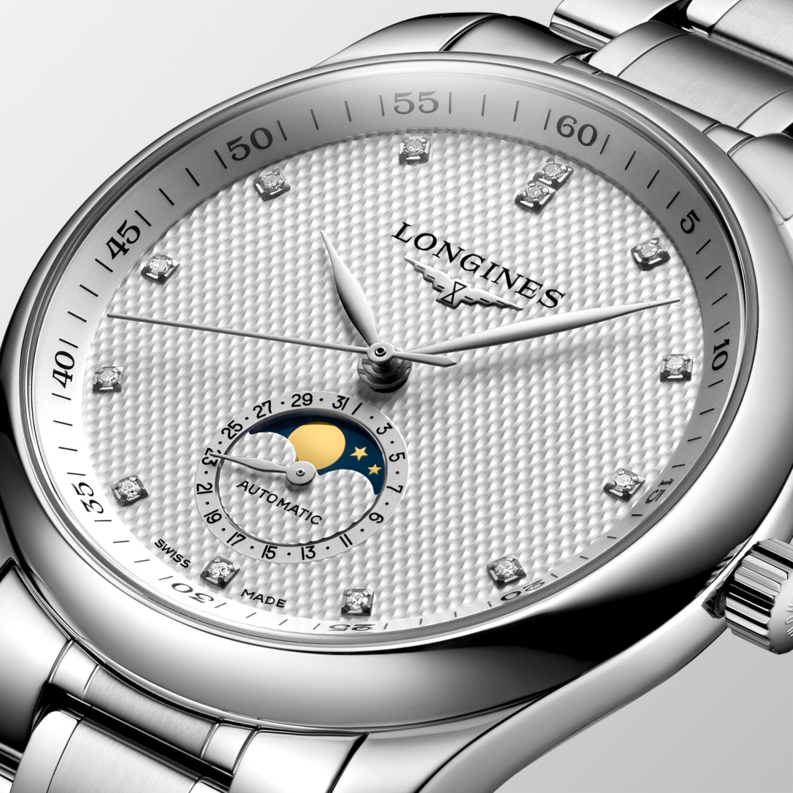 Longines MASTER COLLECTION MOONPHASE automatic stainless steel Watch - L2.909.4.77.6
