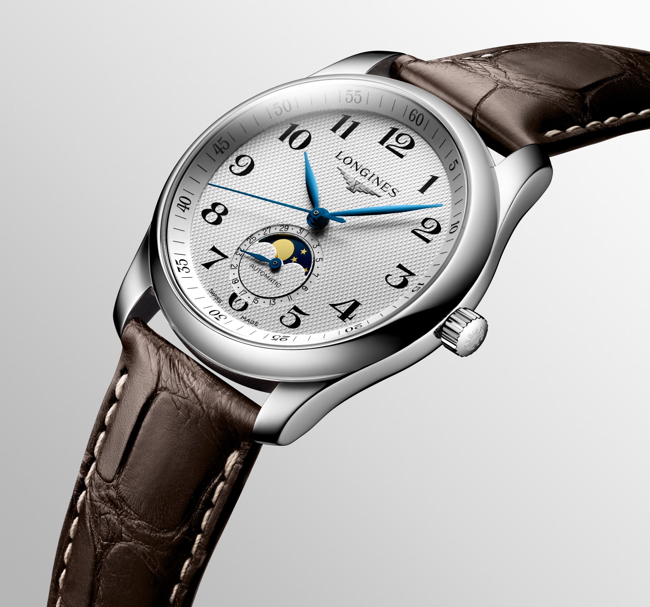 LONGINES MASTER COLLECTION MOONPHASE 自動巻、ステンレス