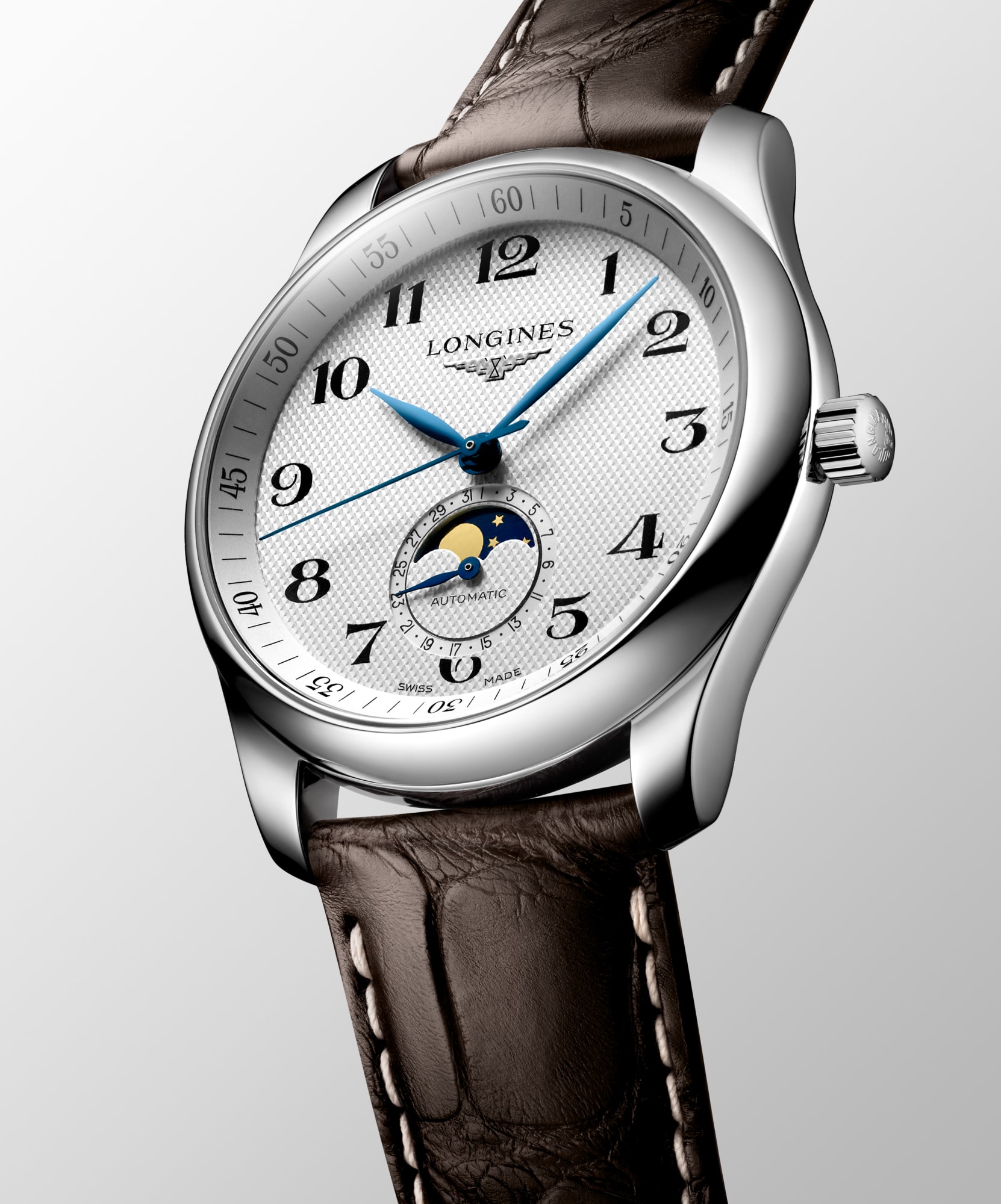 LONGINES MASTER COLLECTION MOONPHASE 自動巻、ステンレススティール