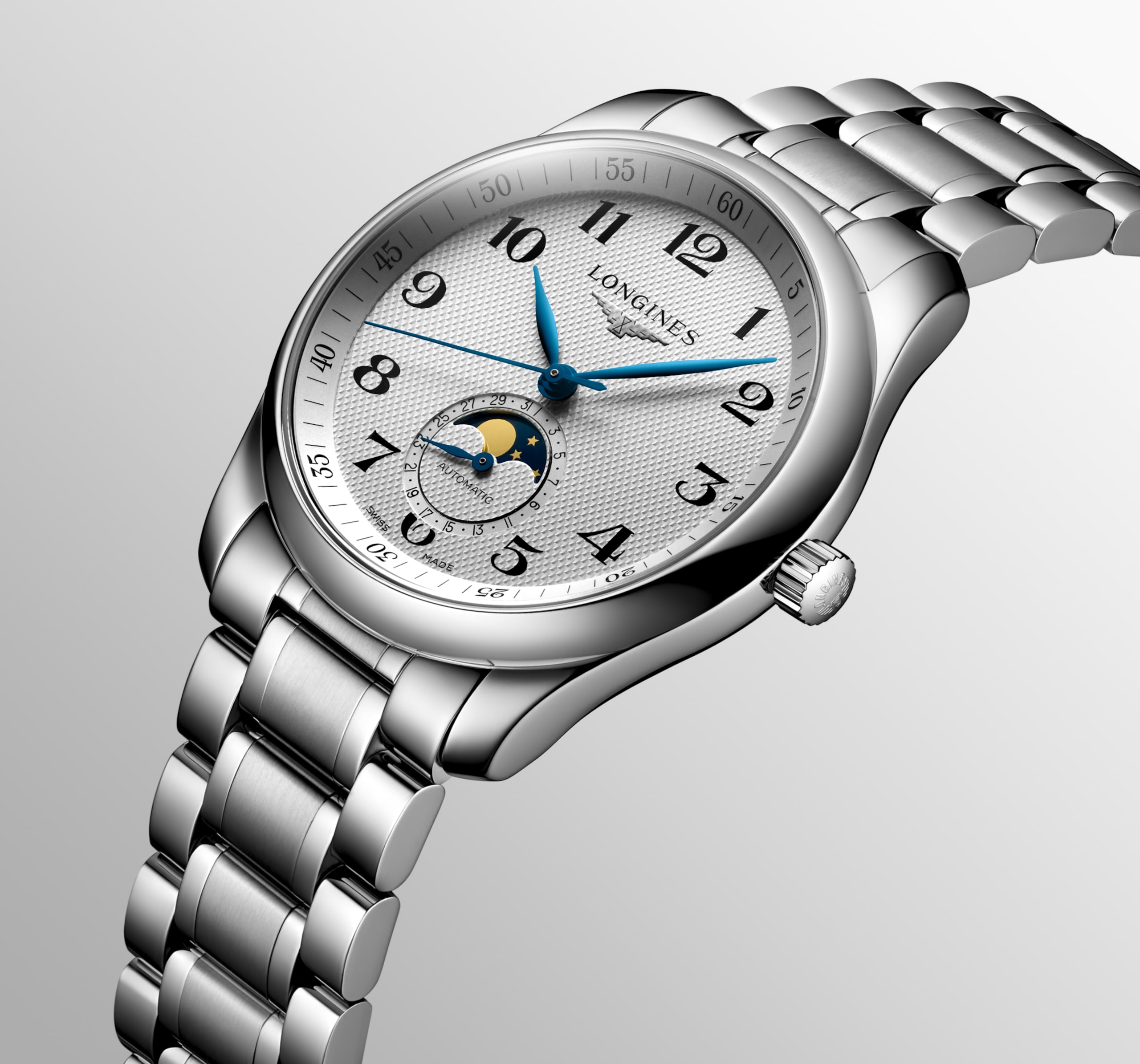 Longines MASTER COLLECTION MOONPHASE otomatik paslanmaz çelik Watch - L2.909.4.78.6