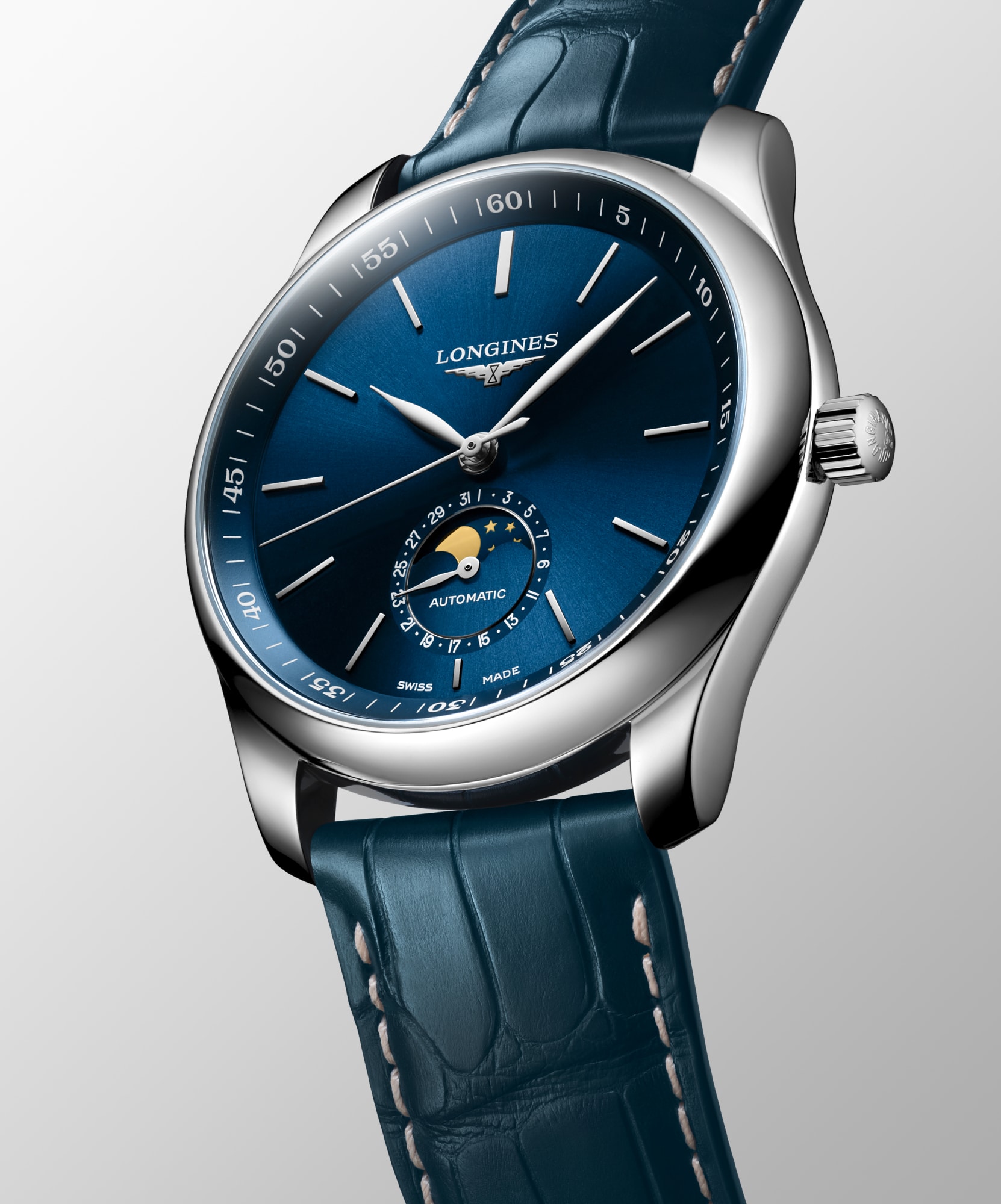 LONGINES MASTER COLLECTION MOONPHASE 自動巻、ステンレススティール