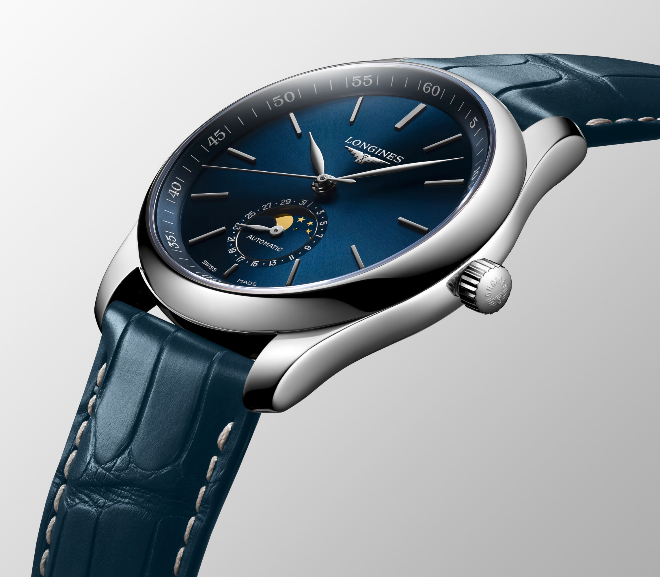 LONGINES MASTER COLLECTION MOONPHASE 自動巻、ステンレススティール