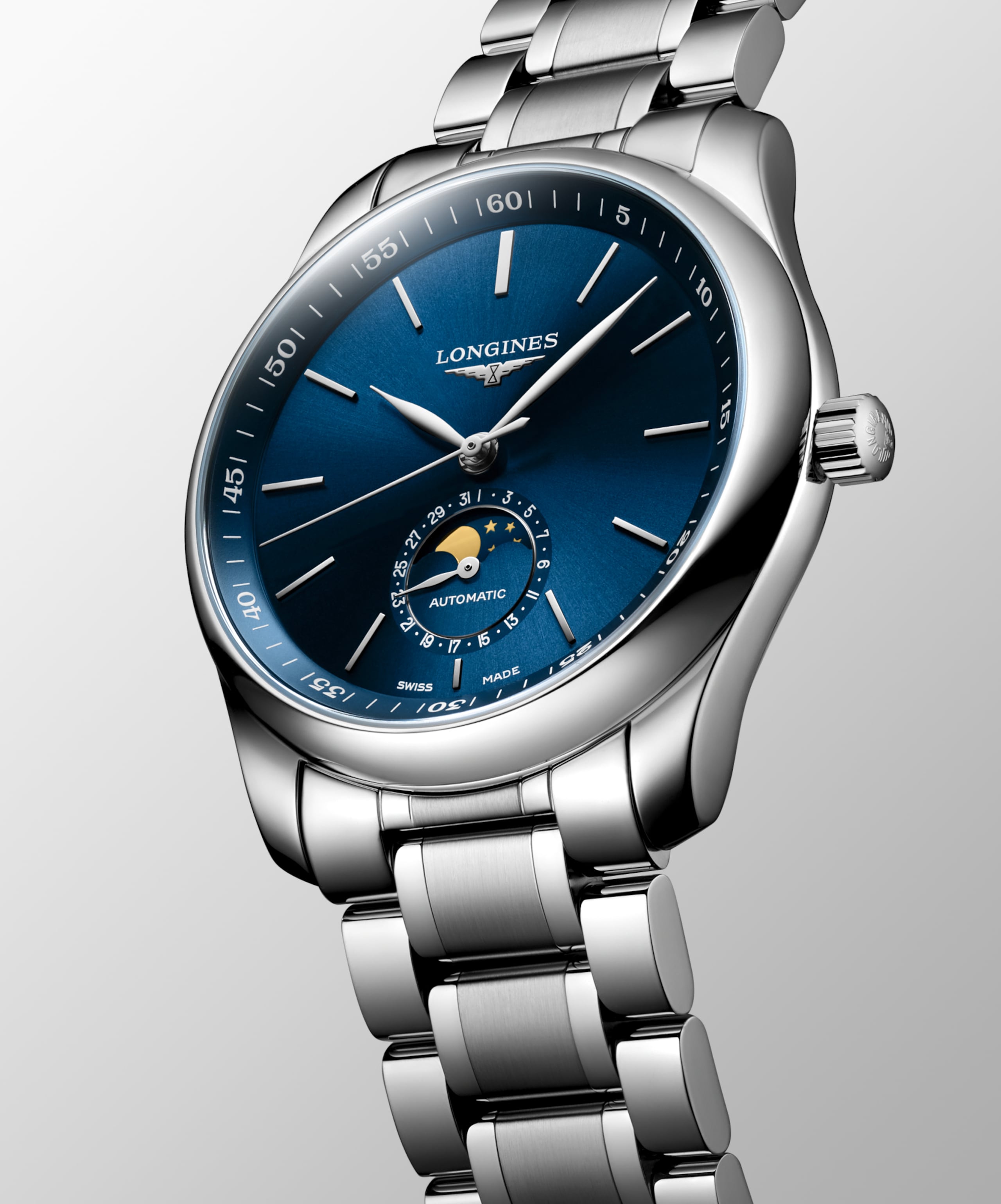 Longines MASTER COLLECTION MOONPHASE automatique acier Watch - L2.909.4.92.6