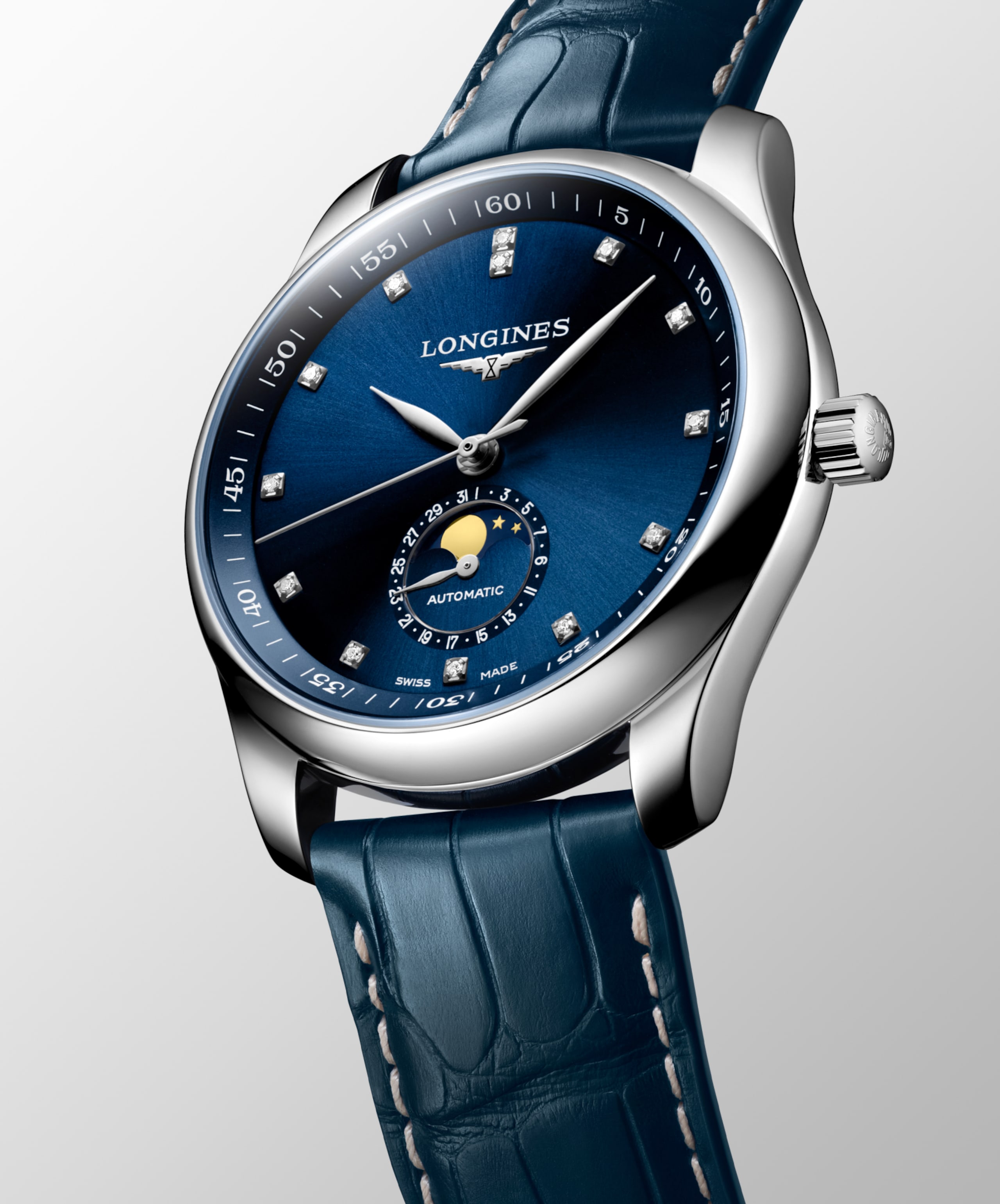 Longines MASTER COLLECTION MOONPHASE automatic stainless steel Watch - L2.909.4.97.0