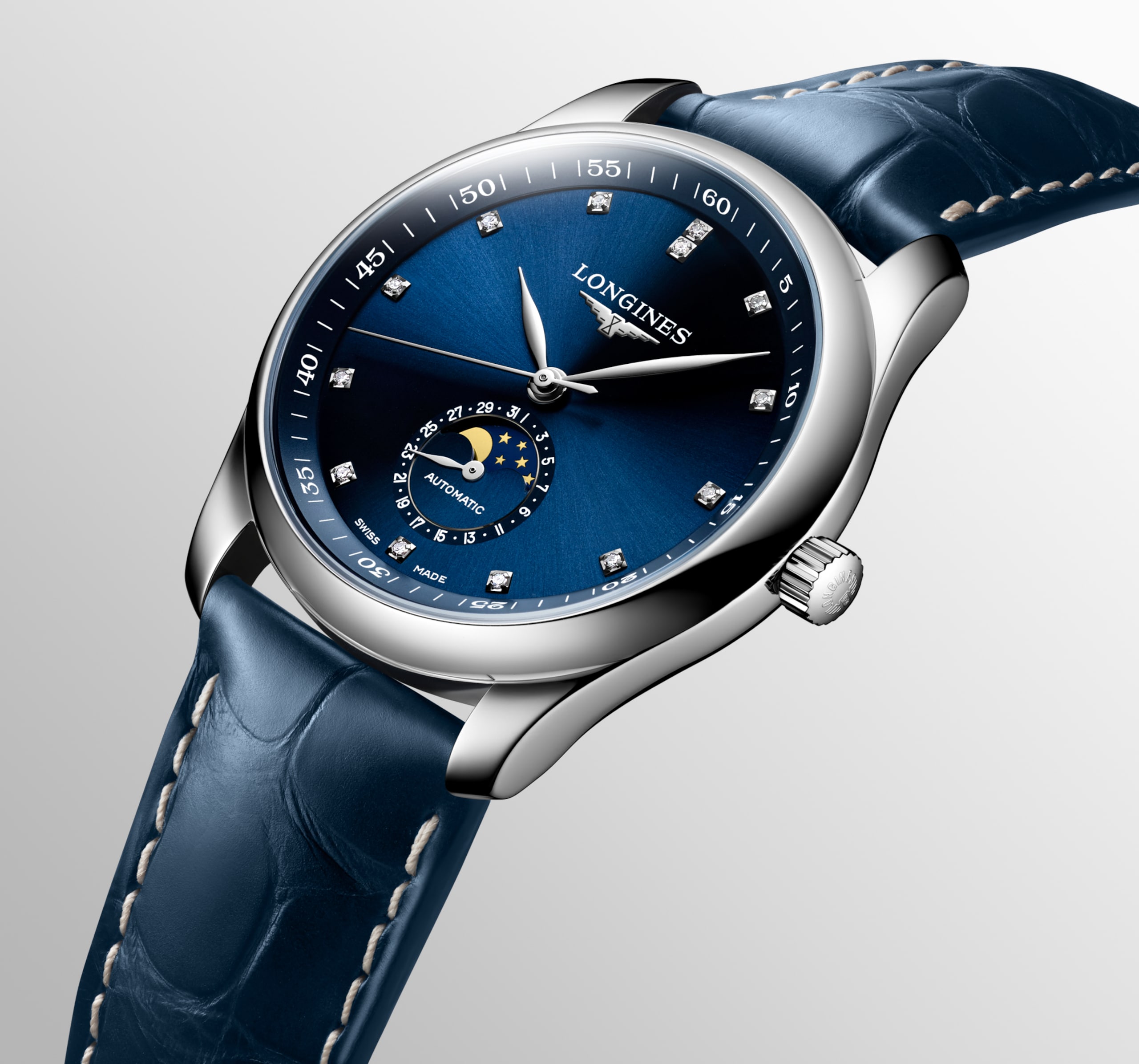 Longines MASTER COLLECTION MOONPHASE automatic stainless steel Watch - L2.909.4.97.0