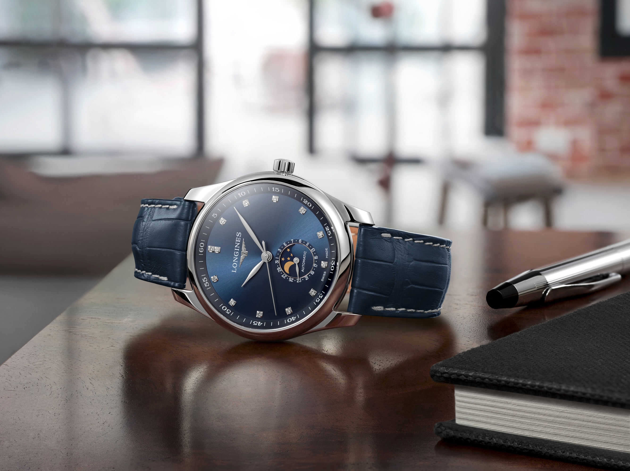 LONGINES MASTER COLLECTION MOONPHASE 自動巻、ステンレススティール