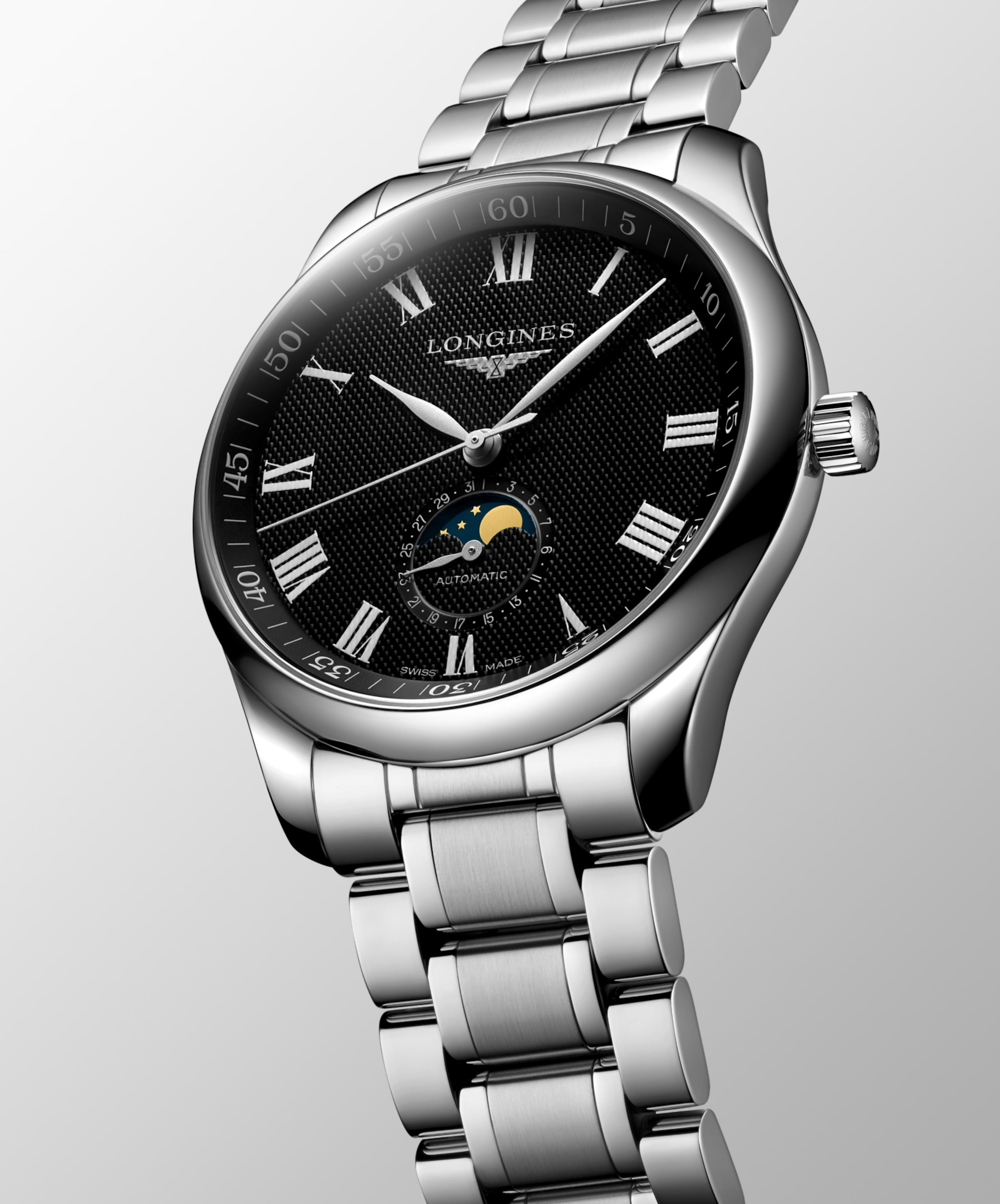 Longines MASTER COLLECTION MOONPHASE Automatik Edelstahl Watch - L2.919.4.51.6