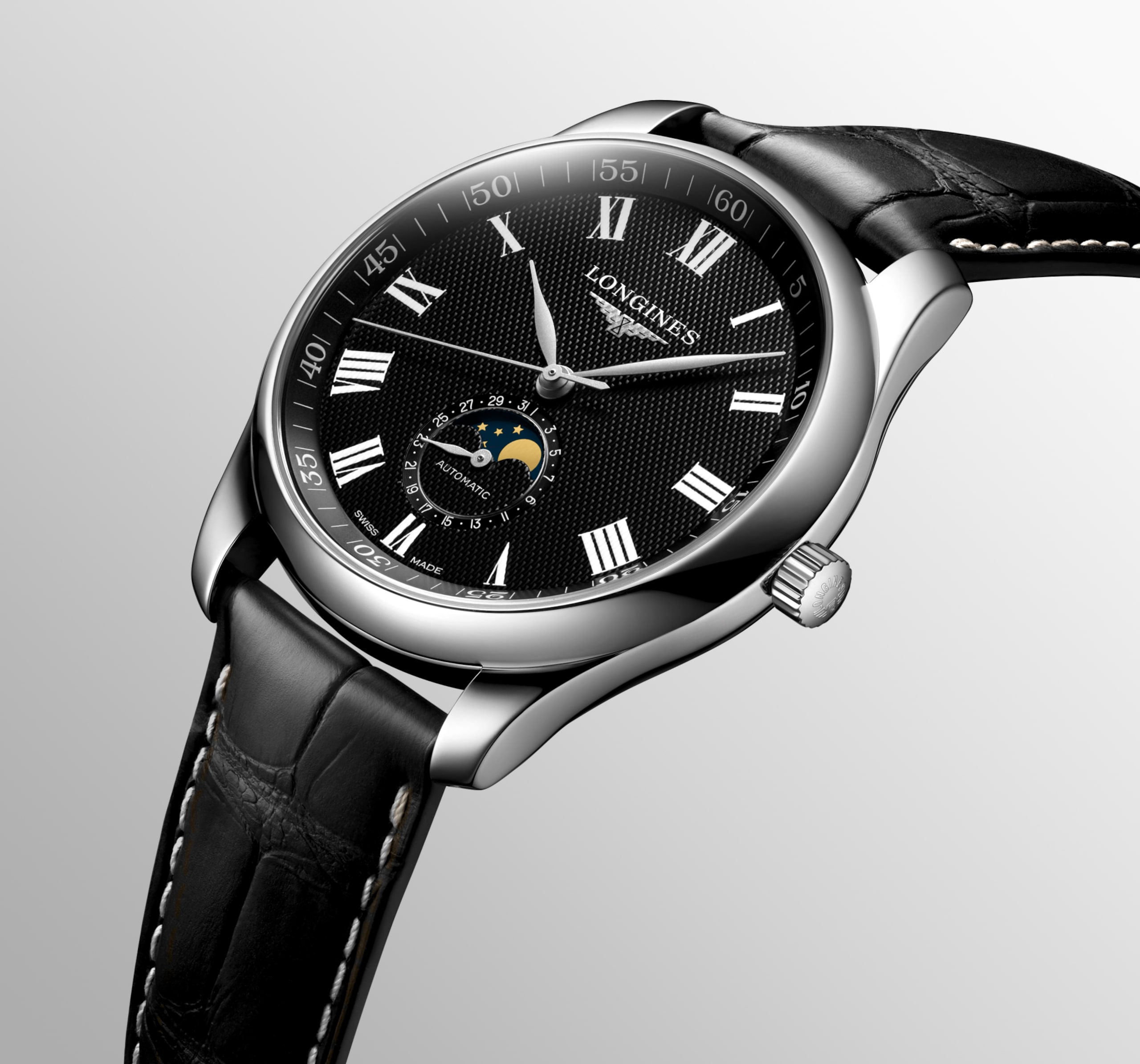 Longines MASTER COLLECTION MOONPHASE Automatik Edelstahl Watch - L2.919.4.51.7
