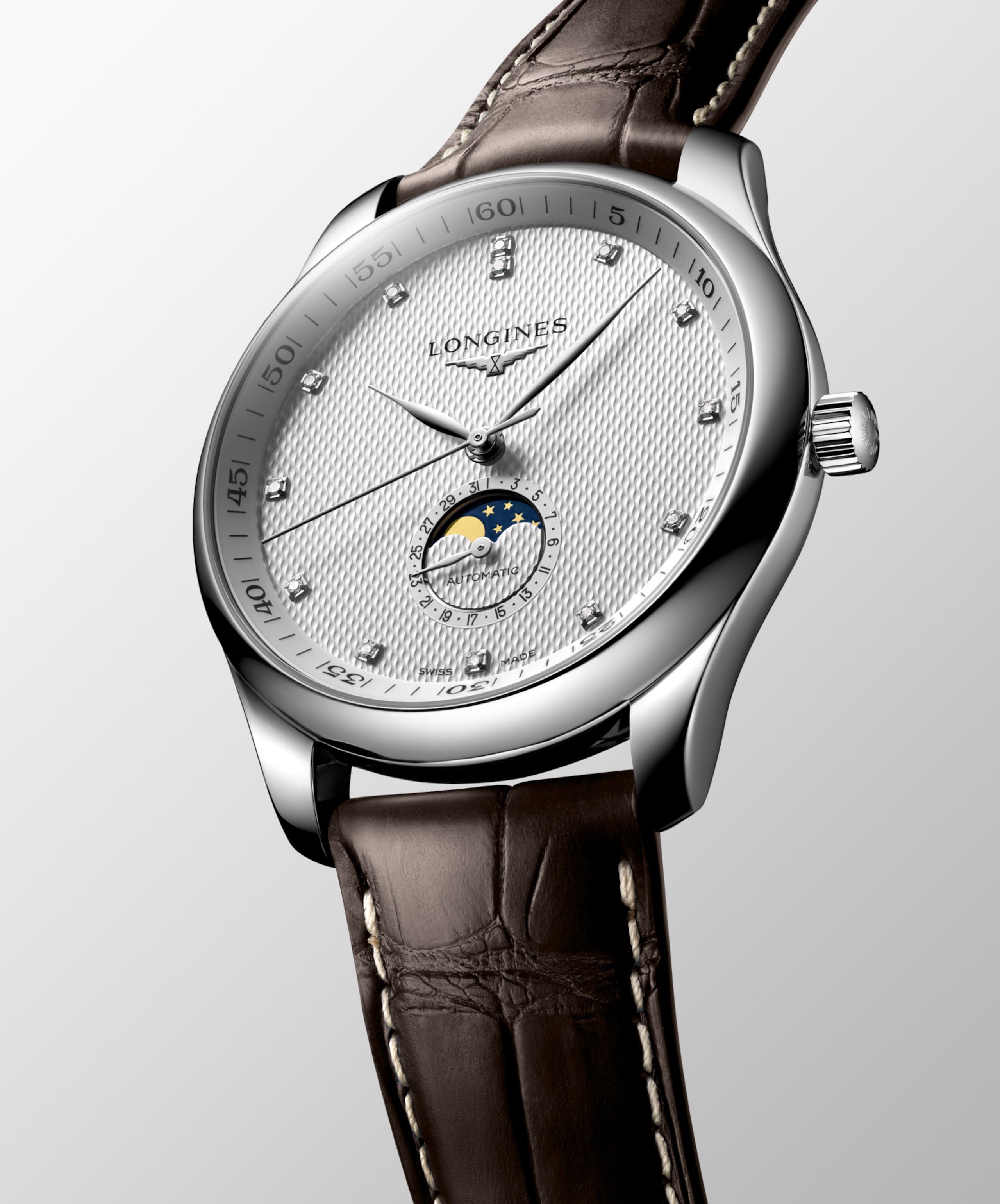 Longines MASTER COLLECTION MOONPHASE automatic stainless steel Watch - L2.919.4.77.3