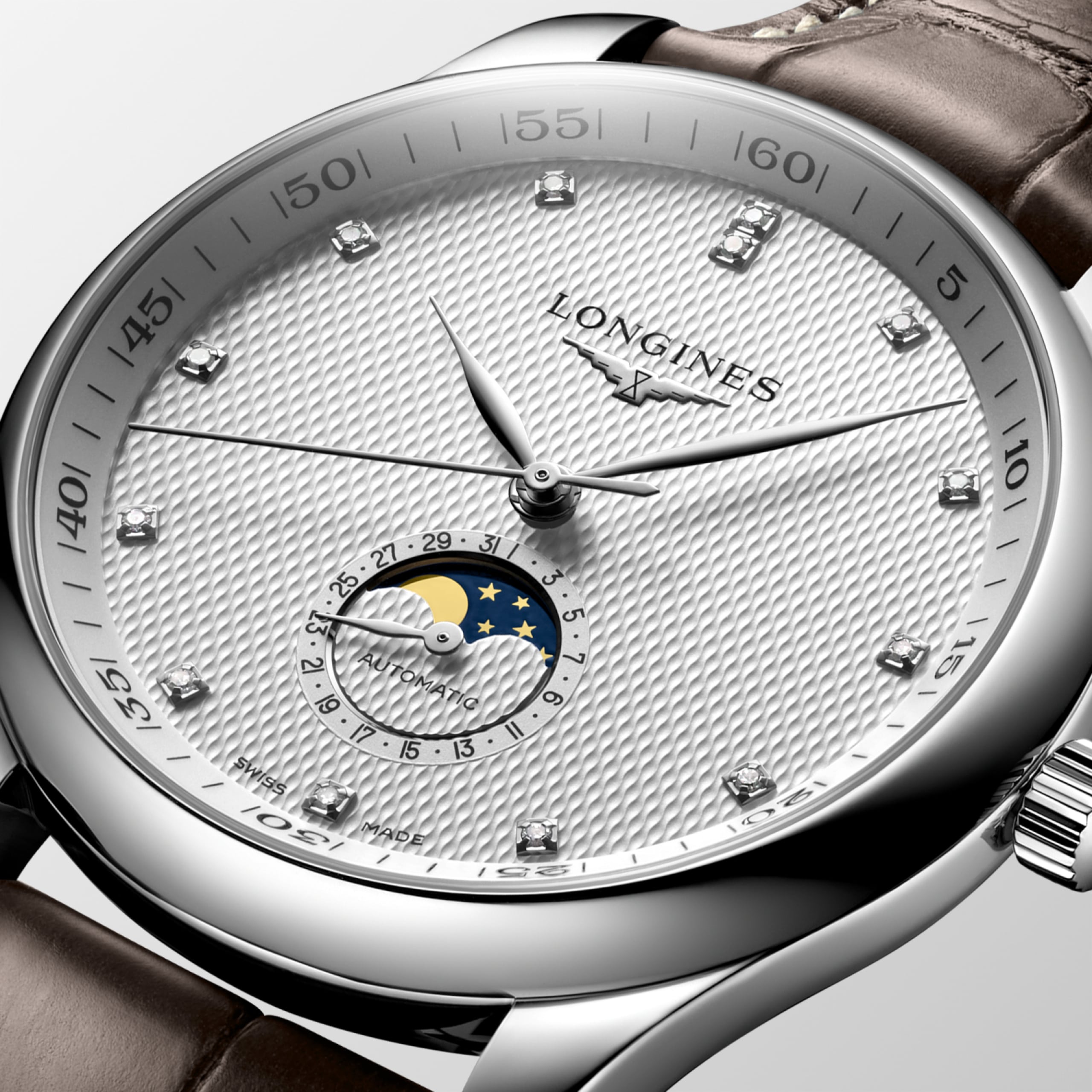 Longines MASTER COLLECTION MOONPHASE automatic stainless steel Watch - L2.919.4.77.3