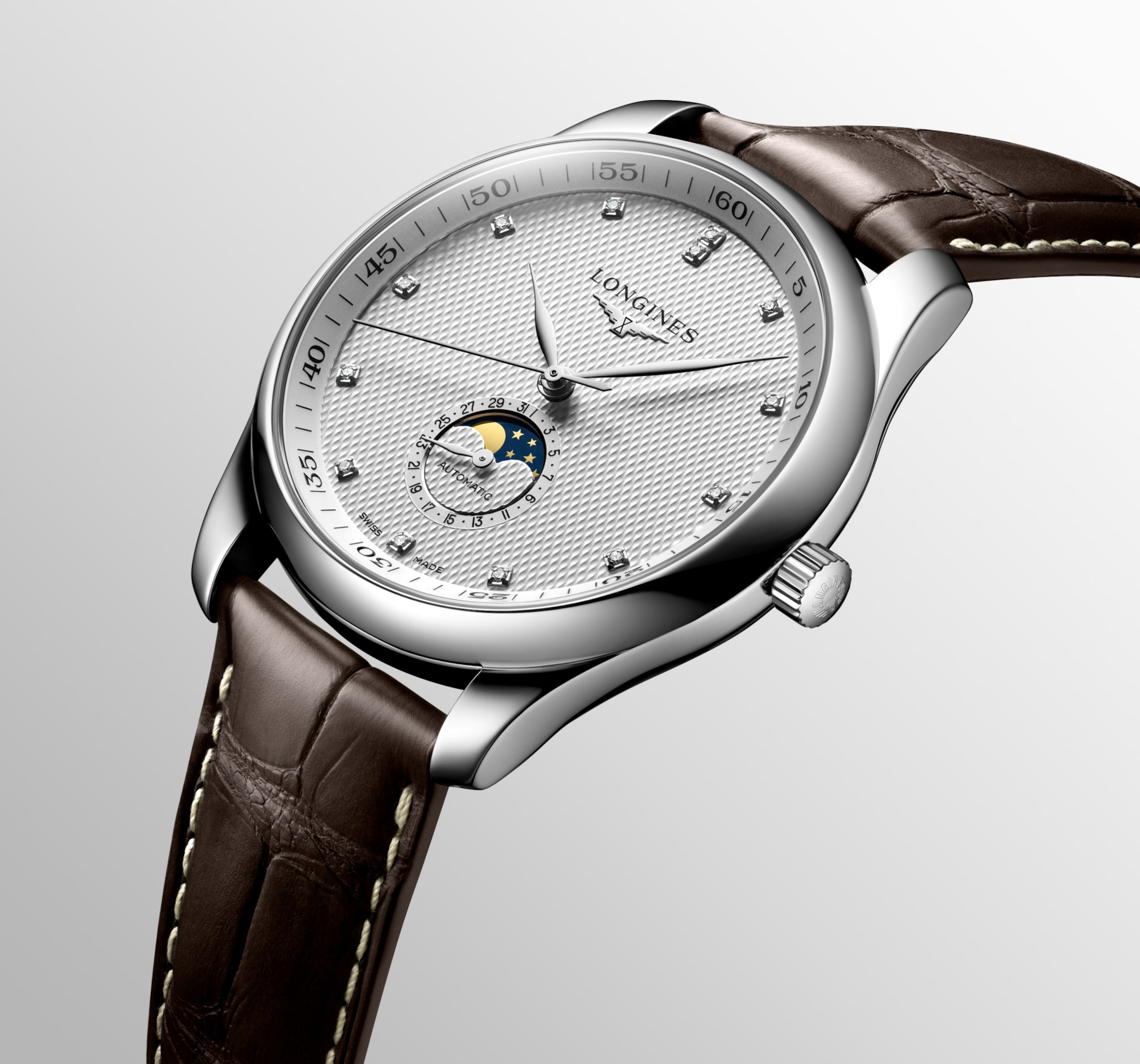 Longines MASTER COLLECTION MOONPHASE automatic stainless steel Watch - L2.919.4.77.3