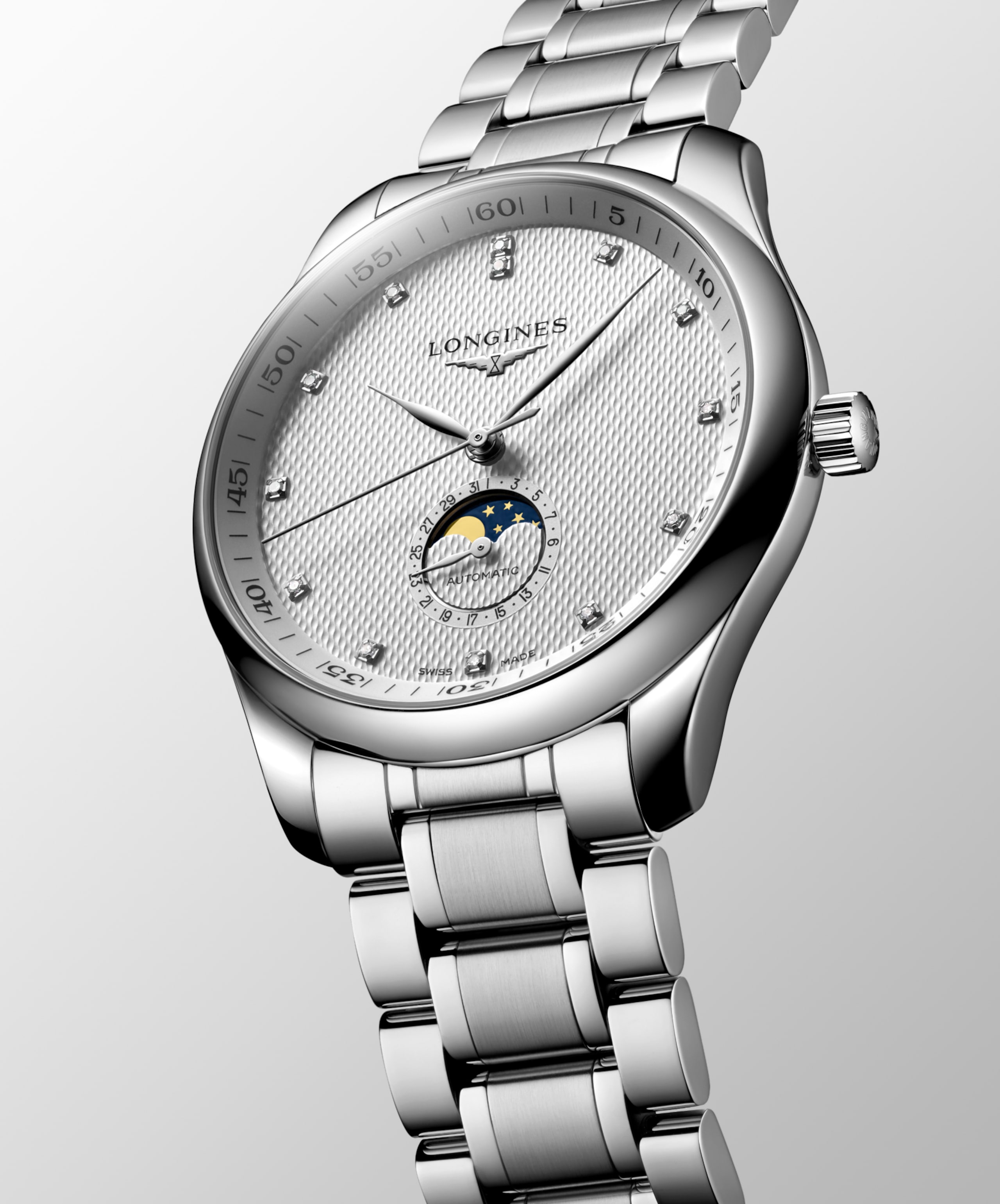 Longines MASTER COLLECTION MOONPHASE automatic stainless steel Watch - L2.919.4.77.6