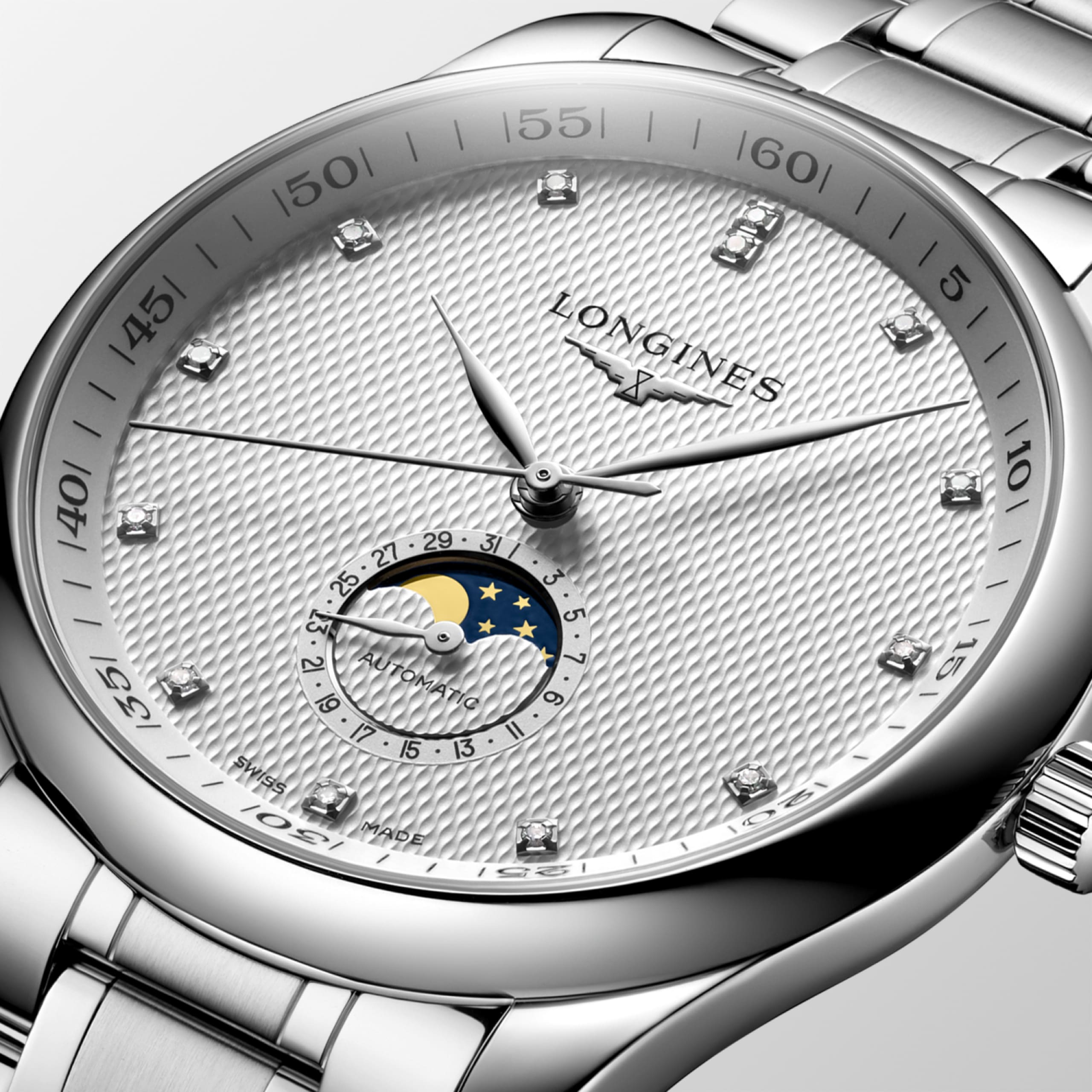 Longines MASTER COLLECTION MOONPHASE automatic stainless steel Watch - L2.919.4.77.6