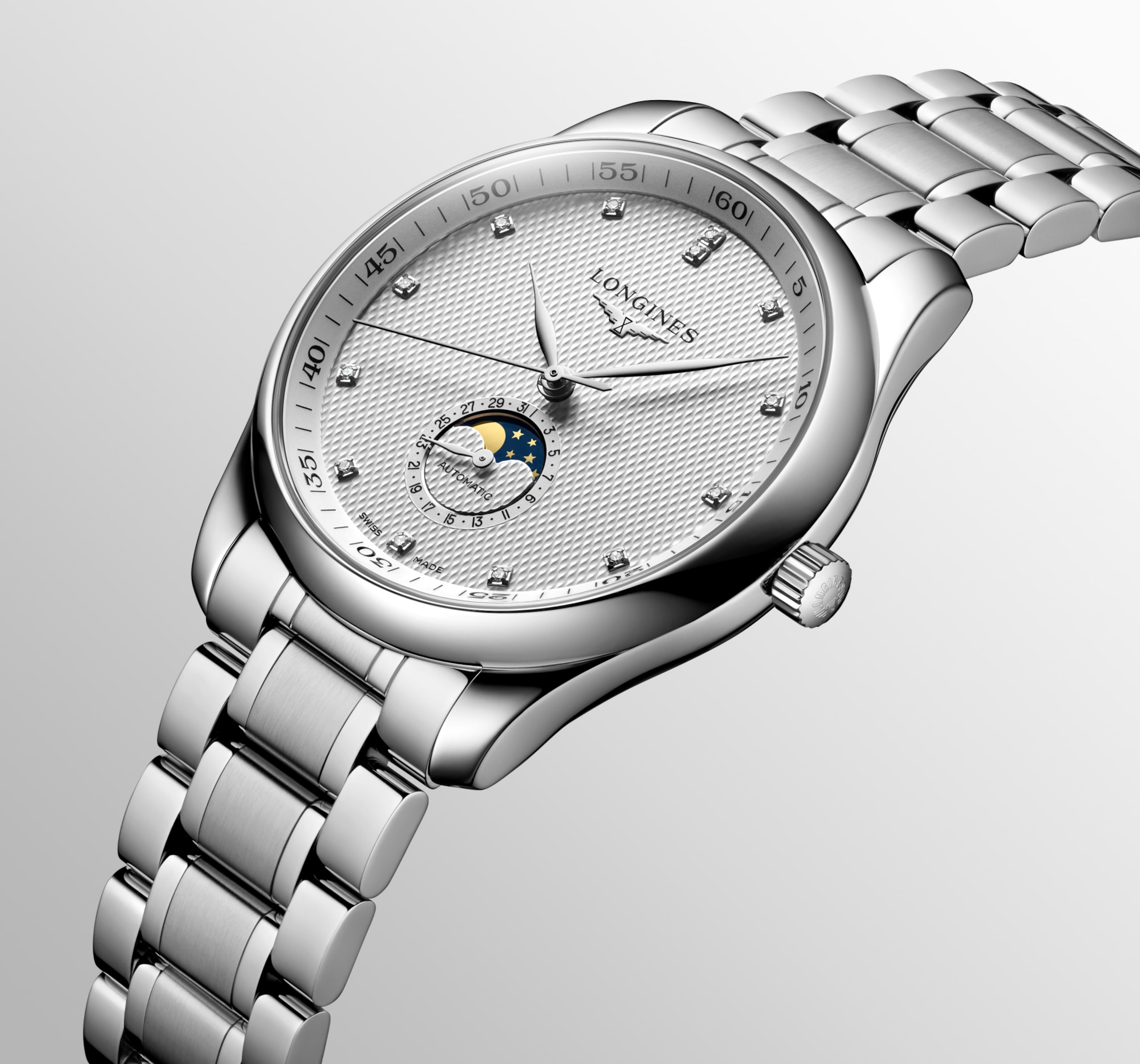 Longines MASTER COLLECTION MOONPHASE automatic stainless steel Watch - L2.919.4.77.6