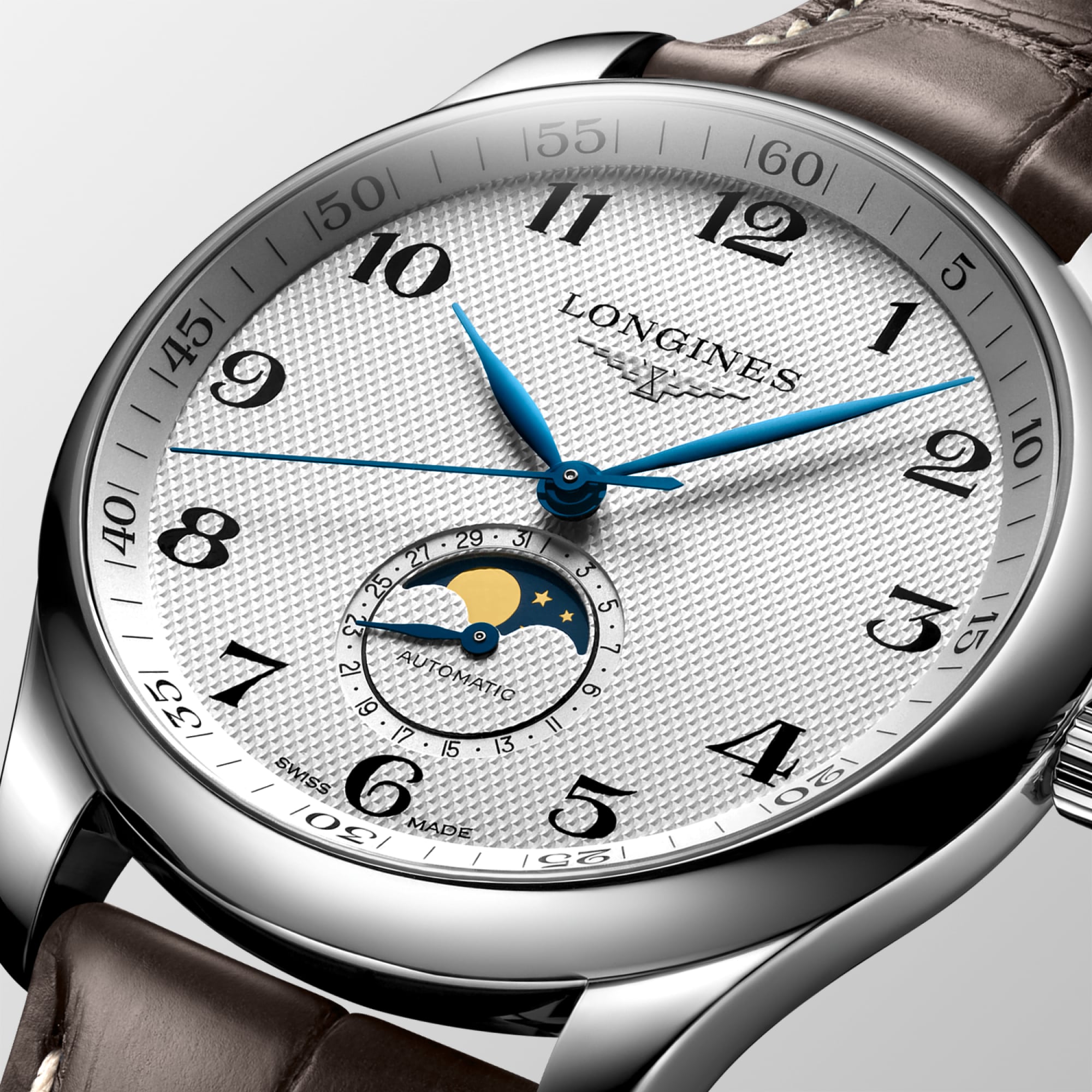 LONGINES MASTER COLLECTION MOONPHASE 自動巻、ステンレススティール