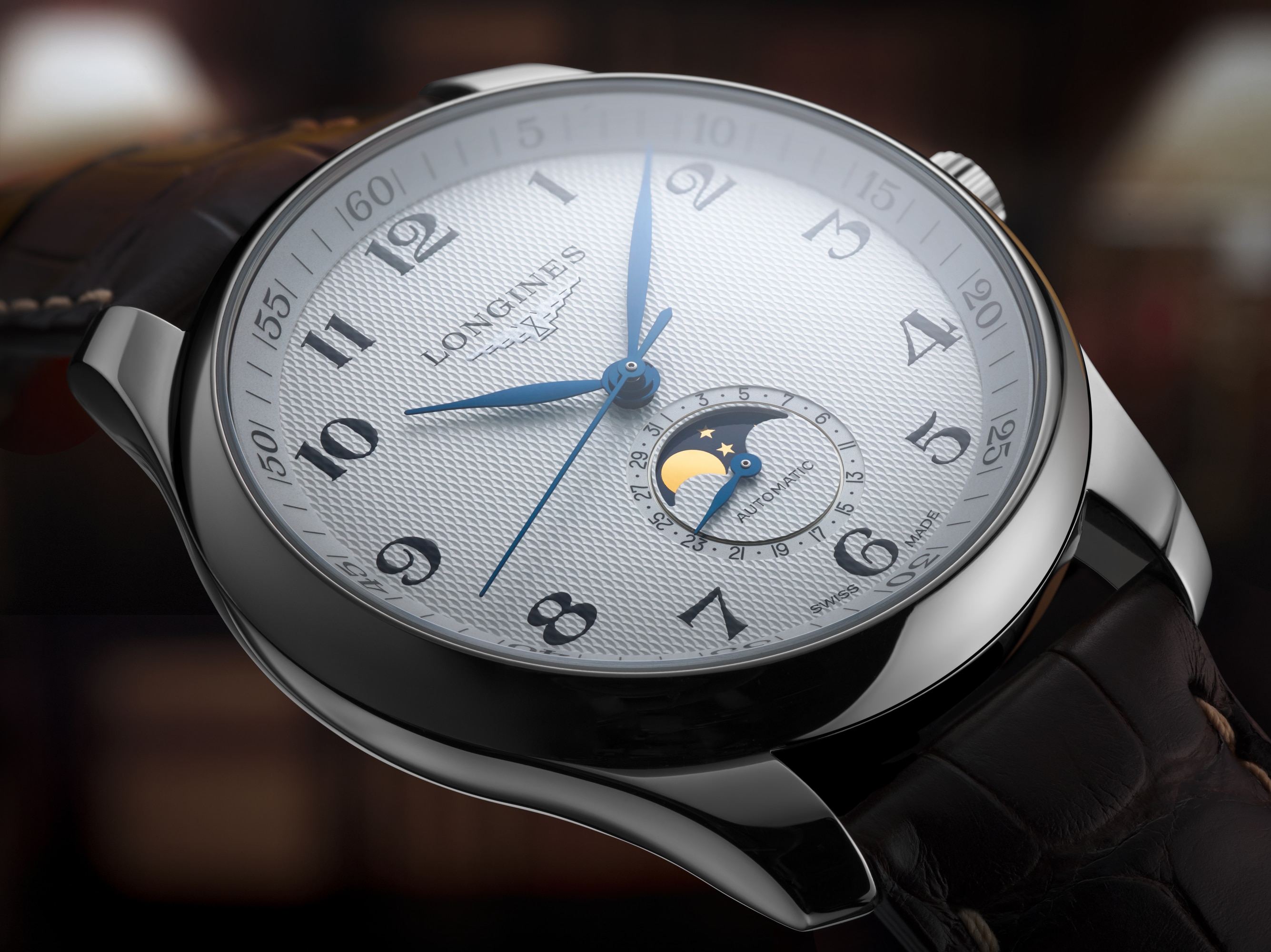LONGINES MASTER COLLECTION MOONPHASE 自動巻、ステンレススティール