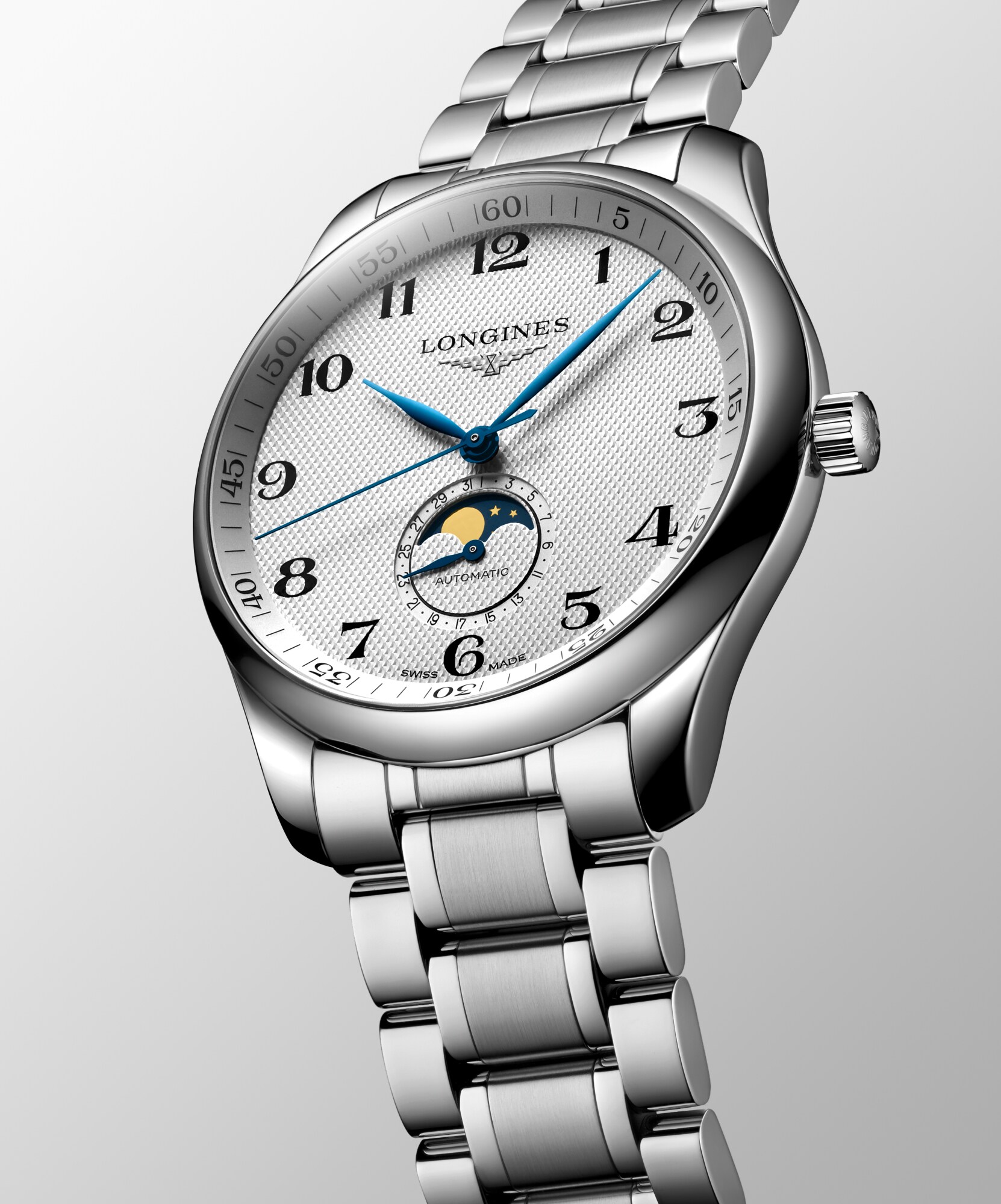 LONGINES MASTER COLLECTION MOONPHASE 自動巻、ステンレス