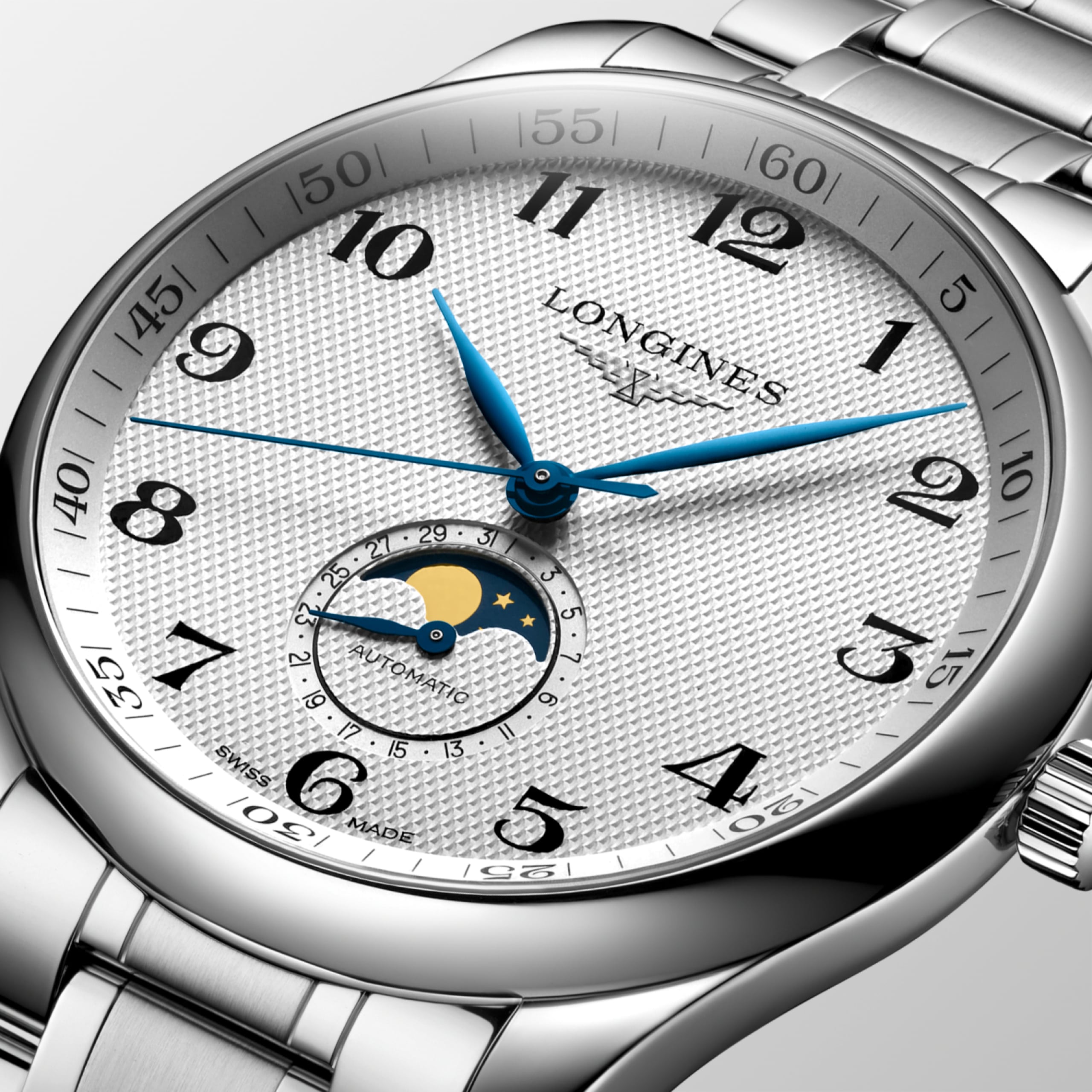 Longines MASTER COLLECTION MOONPHASE automático acero inoxidable Watch - L2.919.4.78.6