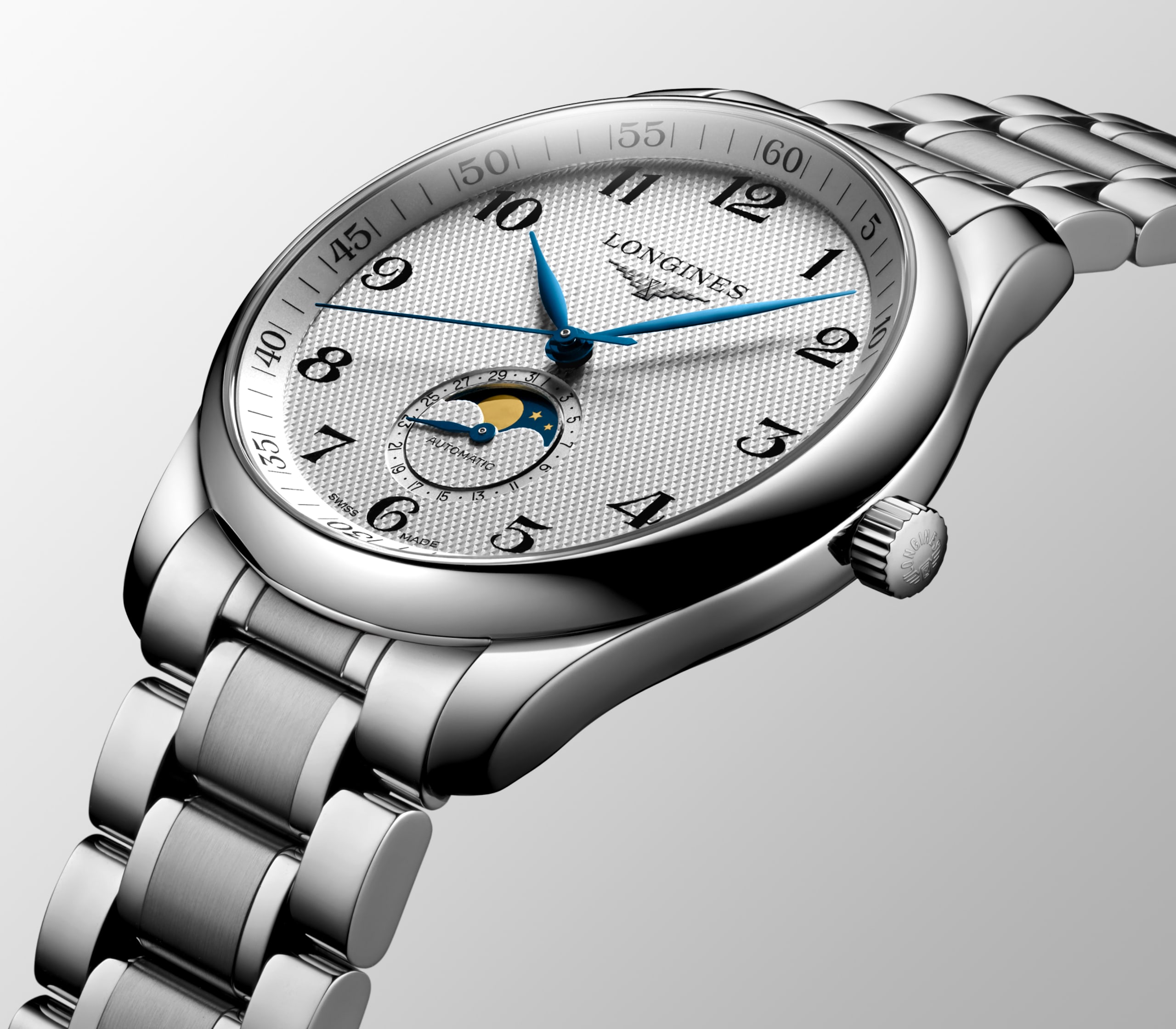 Longines MASTER COLLECTION MOONPHASE automático acero inoxidable Watch - L2.919.4.78.6