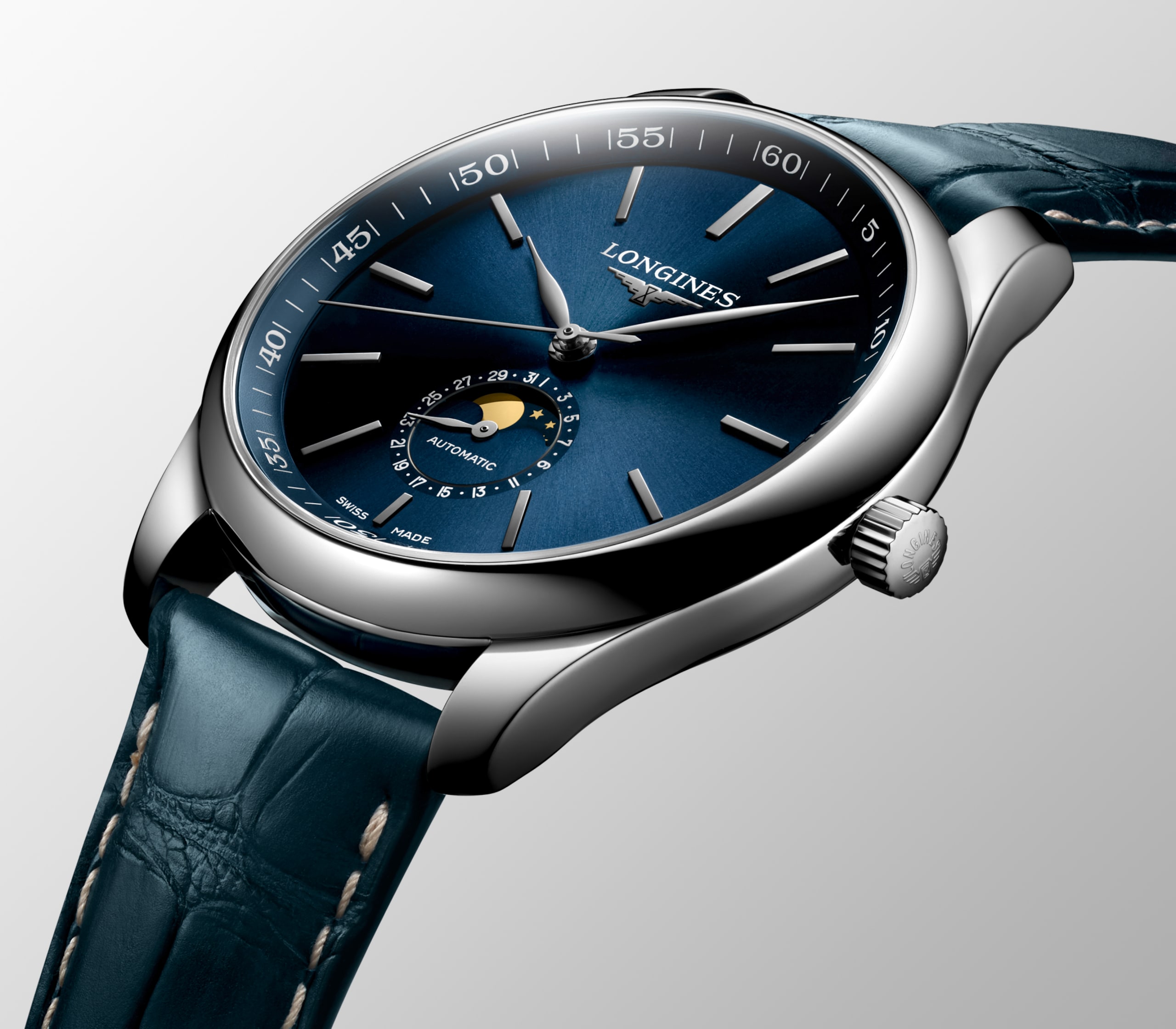 Longines MASTER COLLECTION MOONPHASE automático acero inoxidable Watch - L2.919.4.92.0